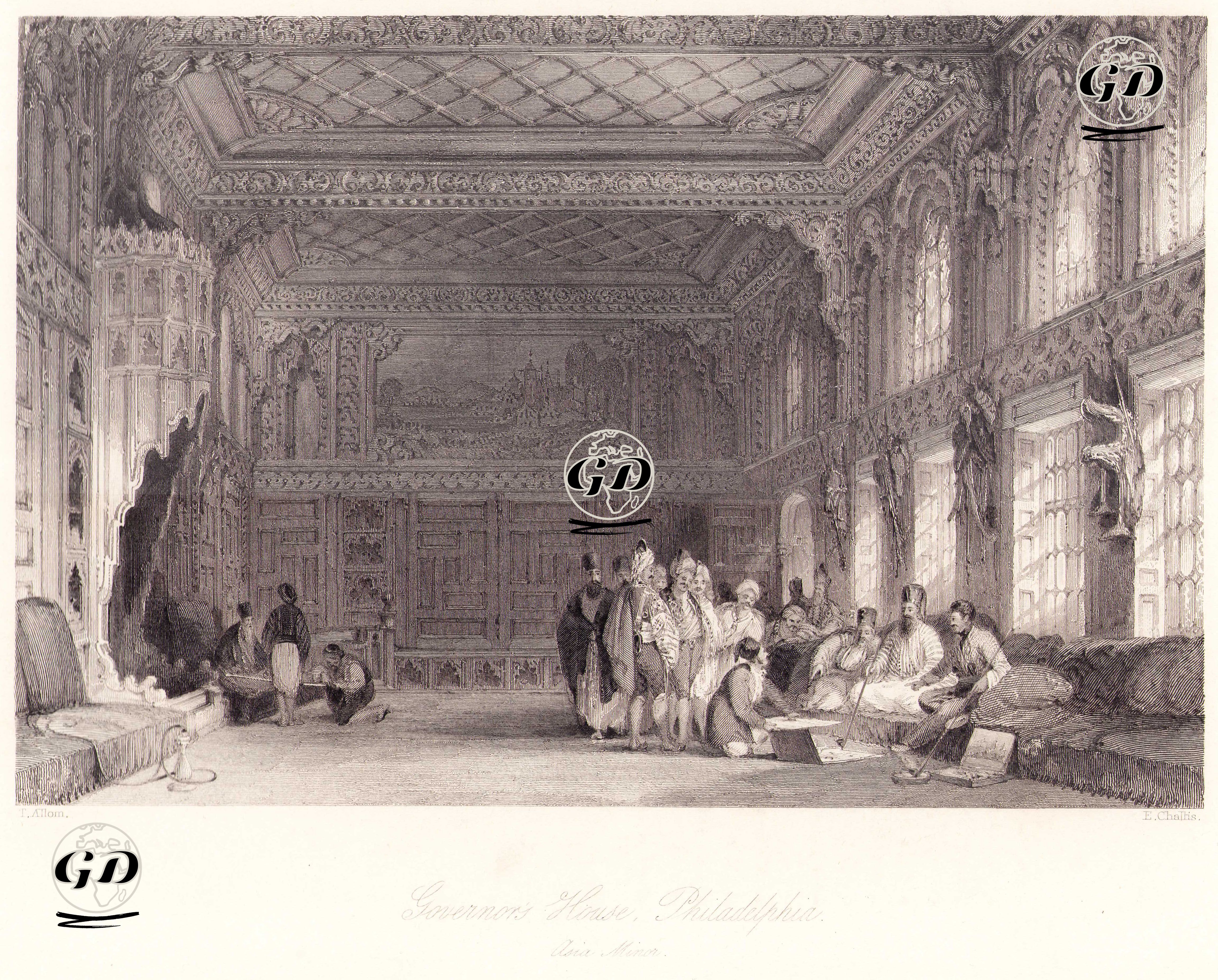 Vali Konağı, Alaşehir - Thomas Allom (1804-1872) - 1838-1839