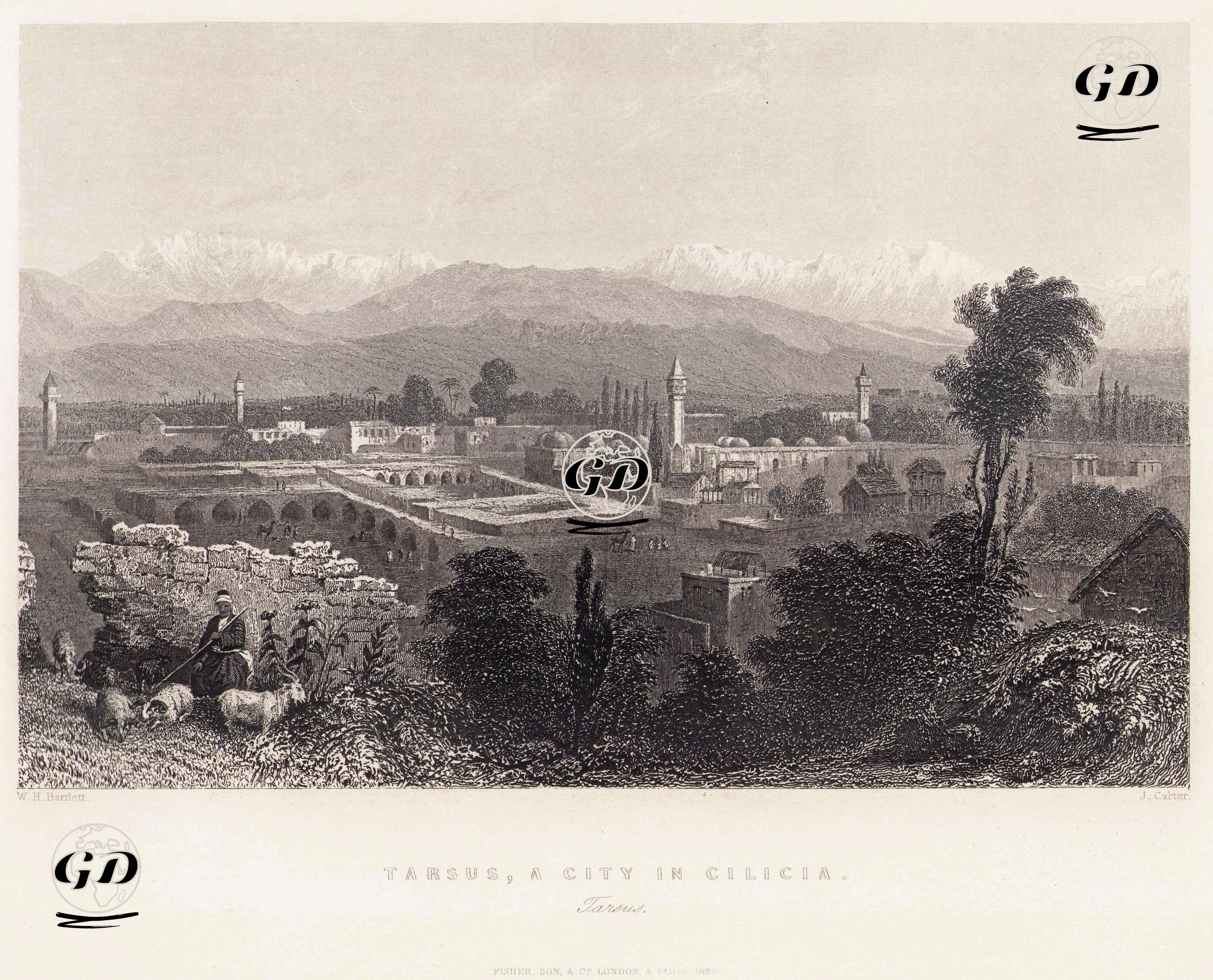 Tarsus, Kilikya'da Bir Şehir - William Henry Bartlett (1809-1854) - 1846