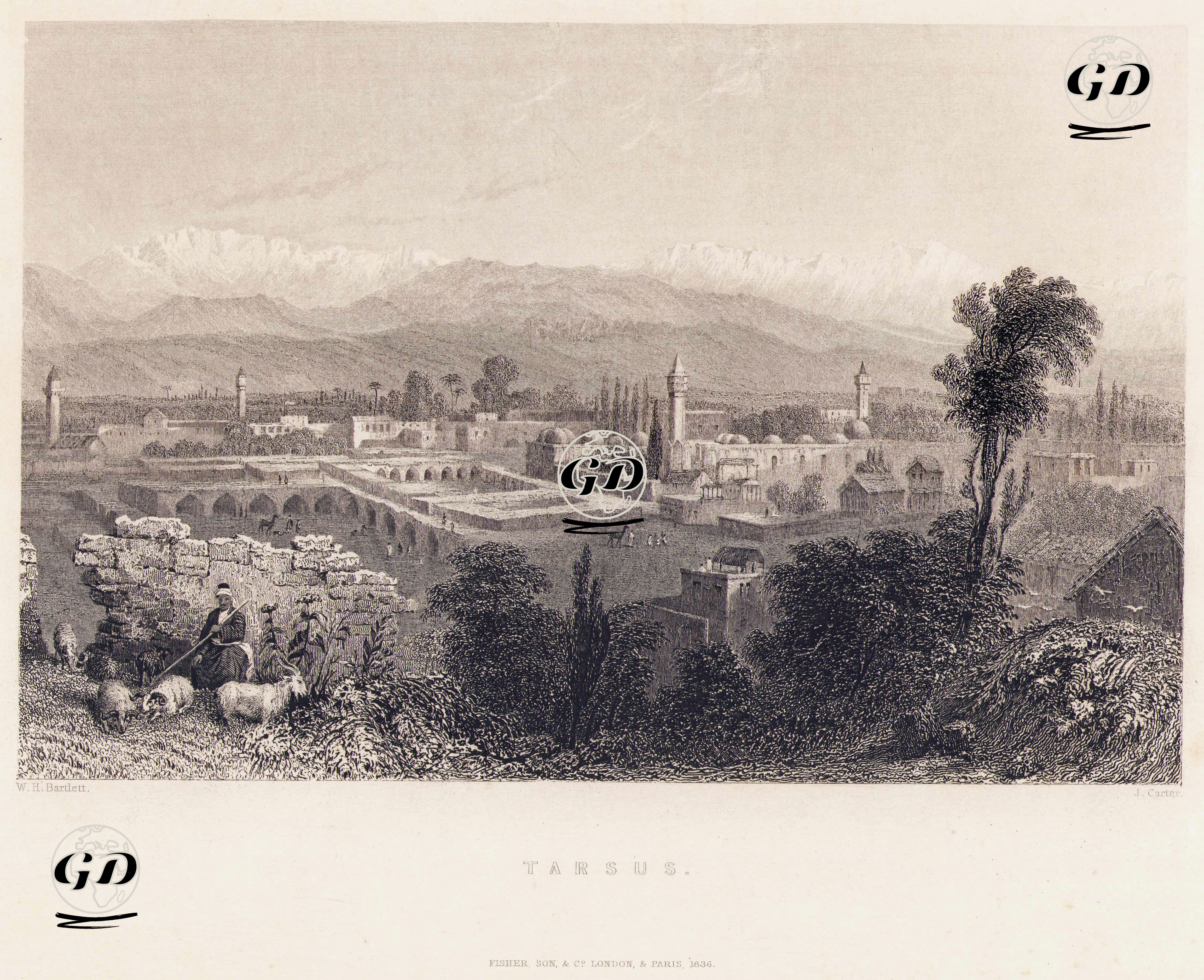 Tarsus, Kilikya'da Bir Şehir - William Henry Bartlett (1809-1854) - 1836