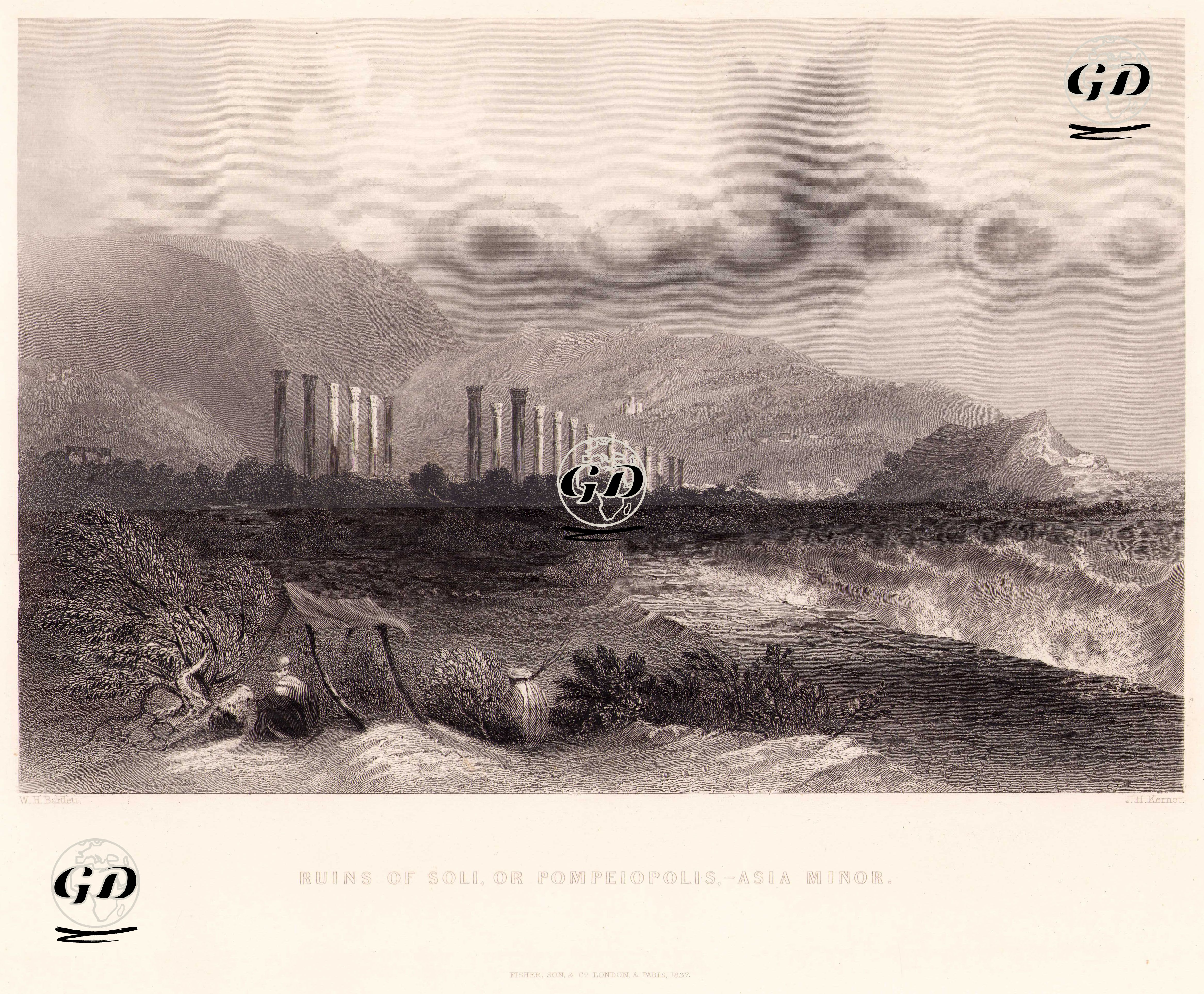 Soli Pompeiopolis Antik Şehri - William Henry Bartlett (1809-1854) - 1837