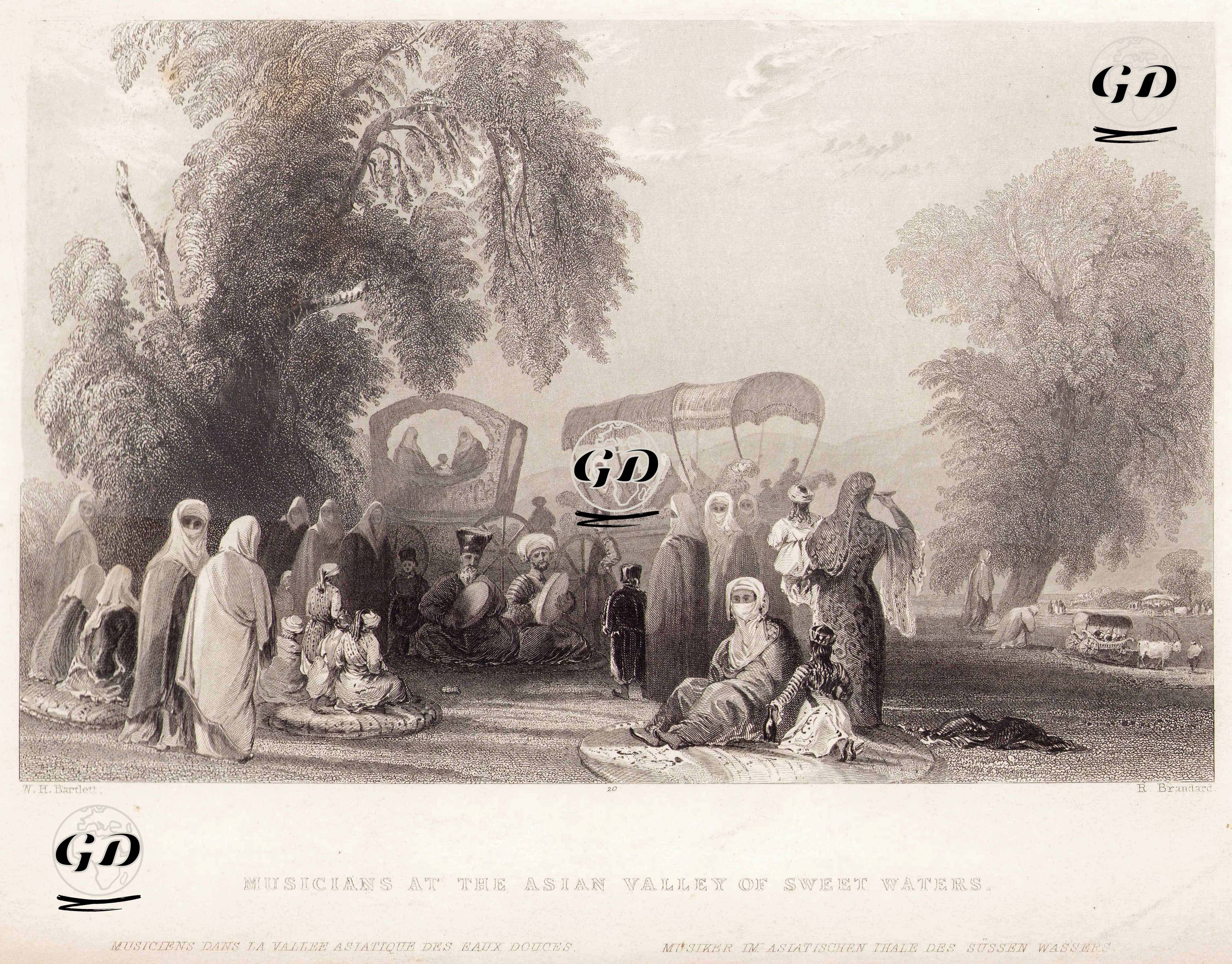 Göksuda Kır Şenliği Ve Müzisyenler - William Henry Bartlett (1809-1854) - 1854