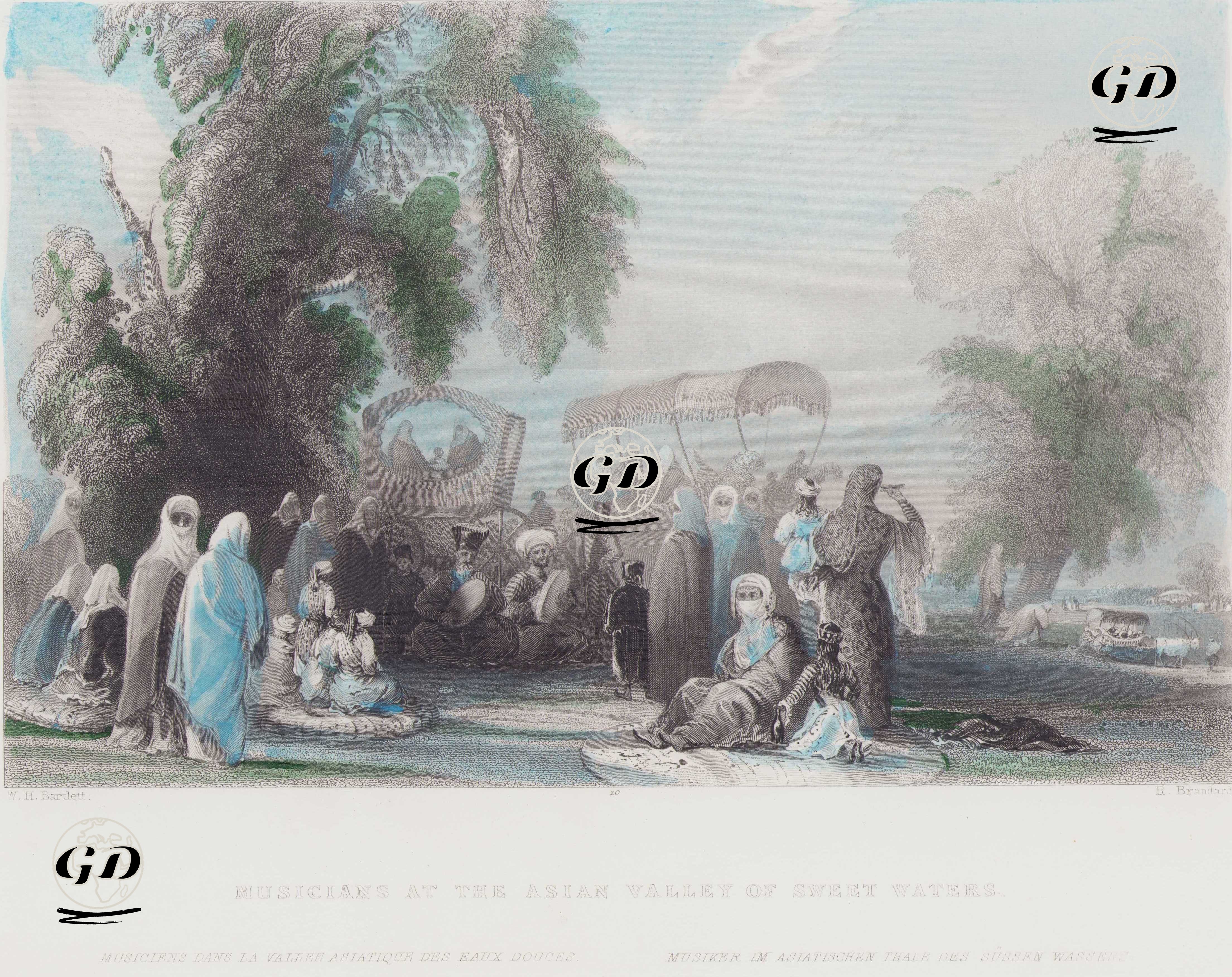 Göksuda Kır Şenliği Ve Müzisyenler - William Henry Bartlett (1809-1854) - 1840