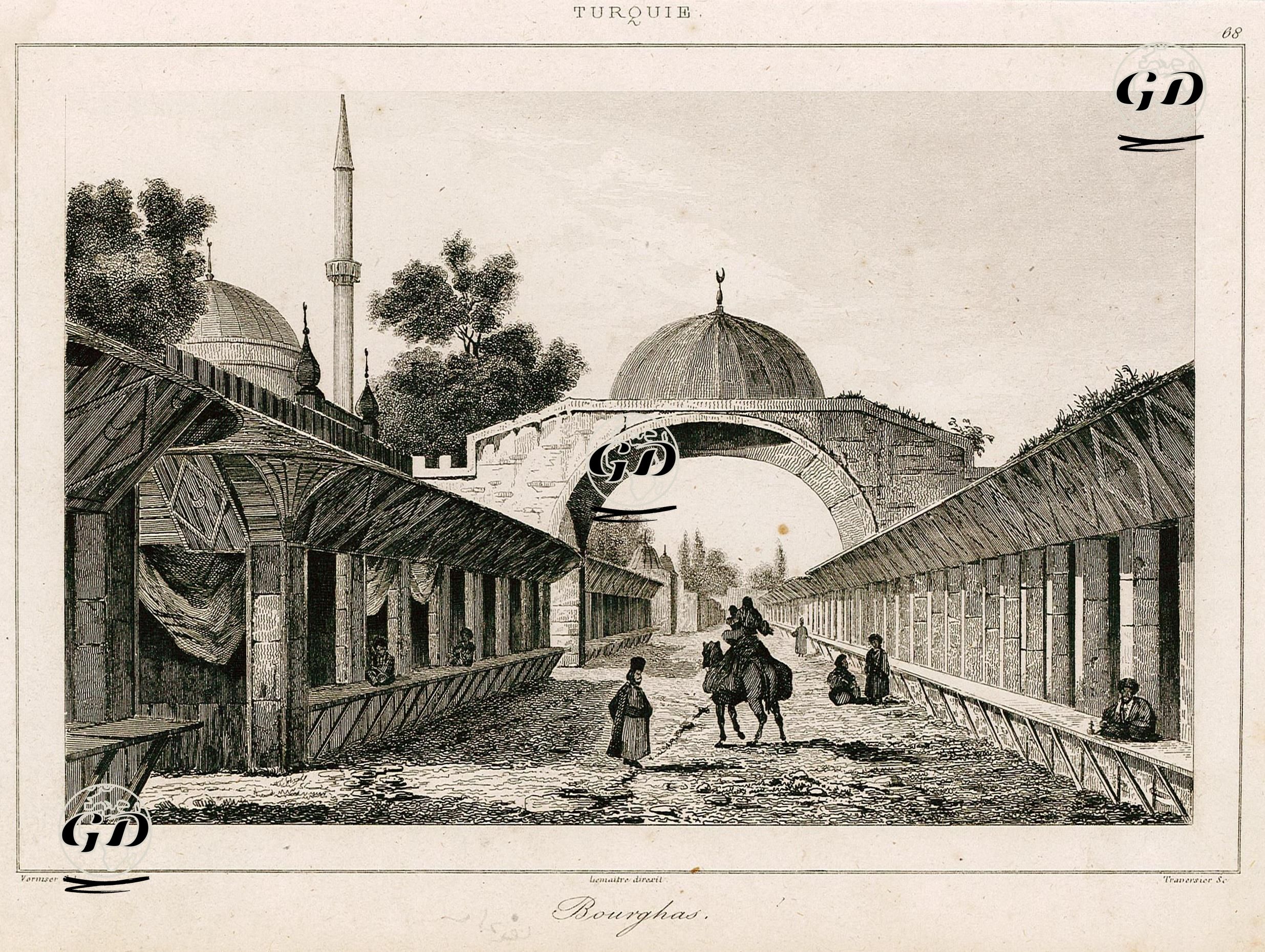 Lüleburgaz'da Dua Kubbesi ve Sokullu Mehmet Paşa Cami - Vormser - 1847