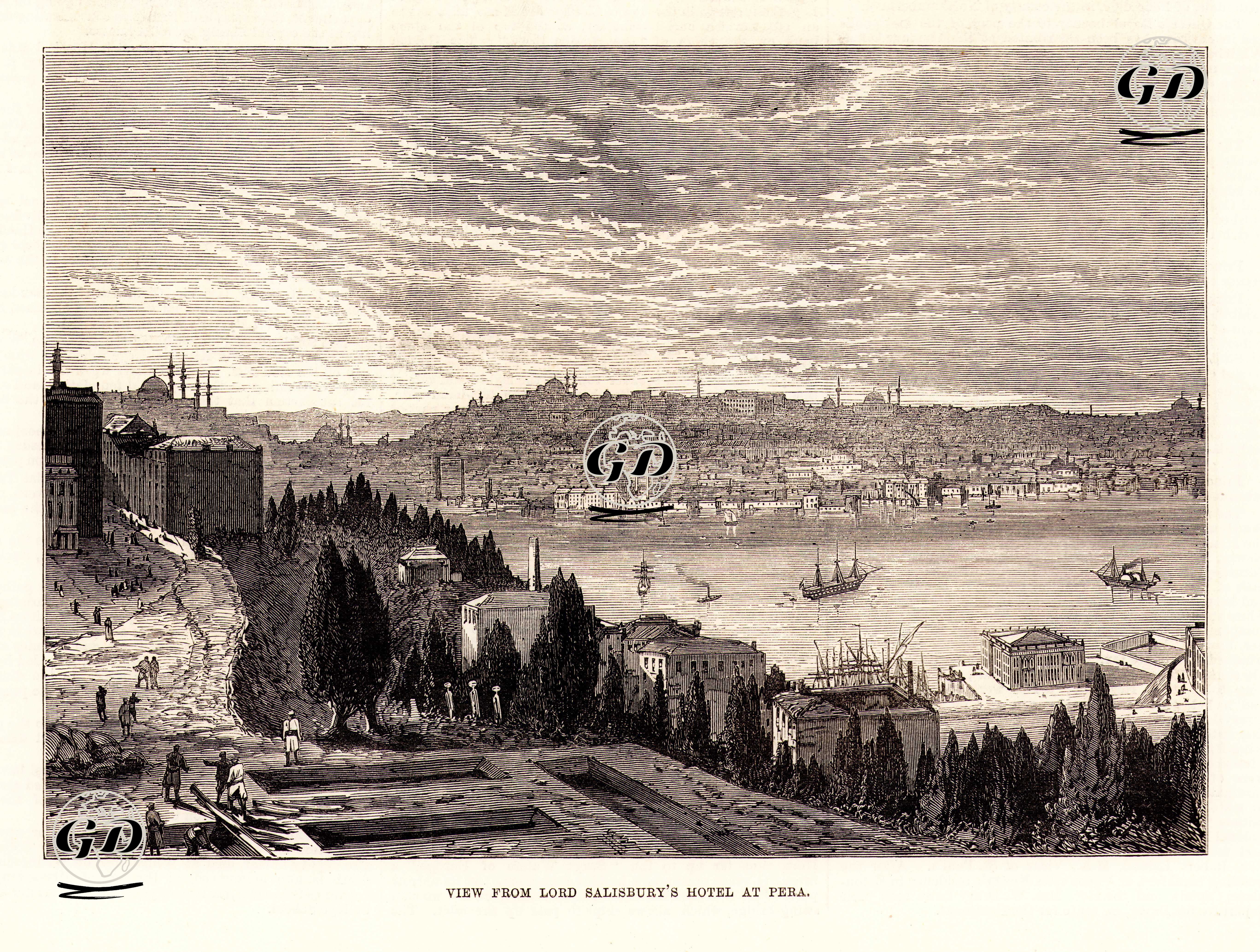View Of The Lord Salisbury's Hotel At Pera -  - 1876