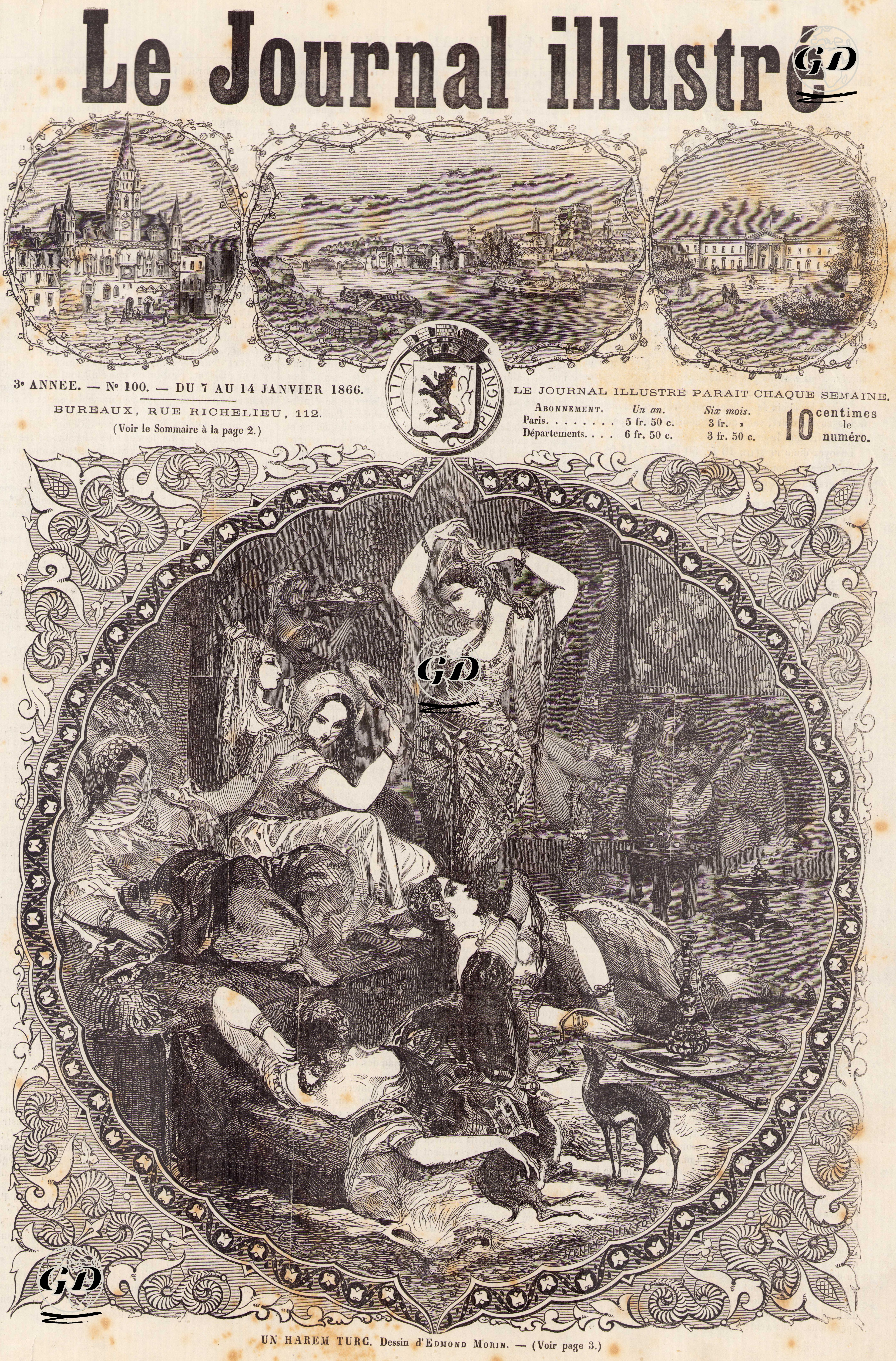 Bir Türk Haremi - Edmond Morin (1824-1882) - 1866