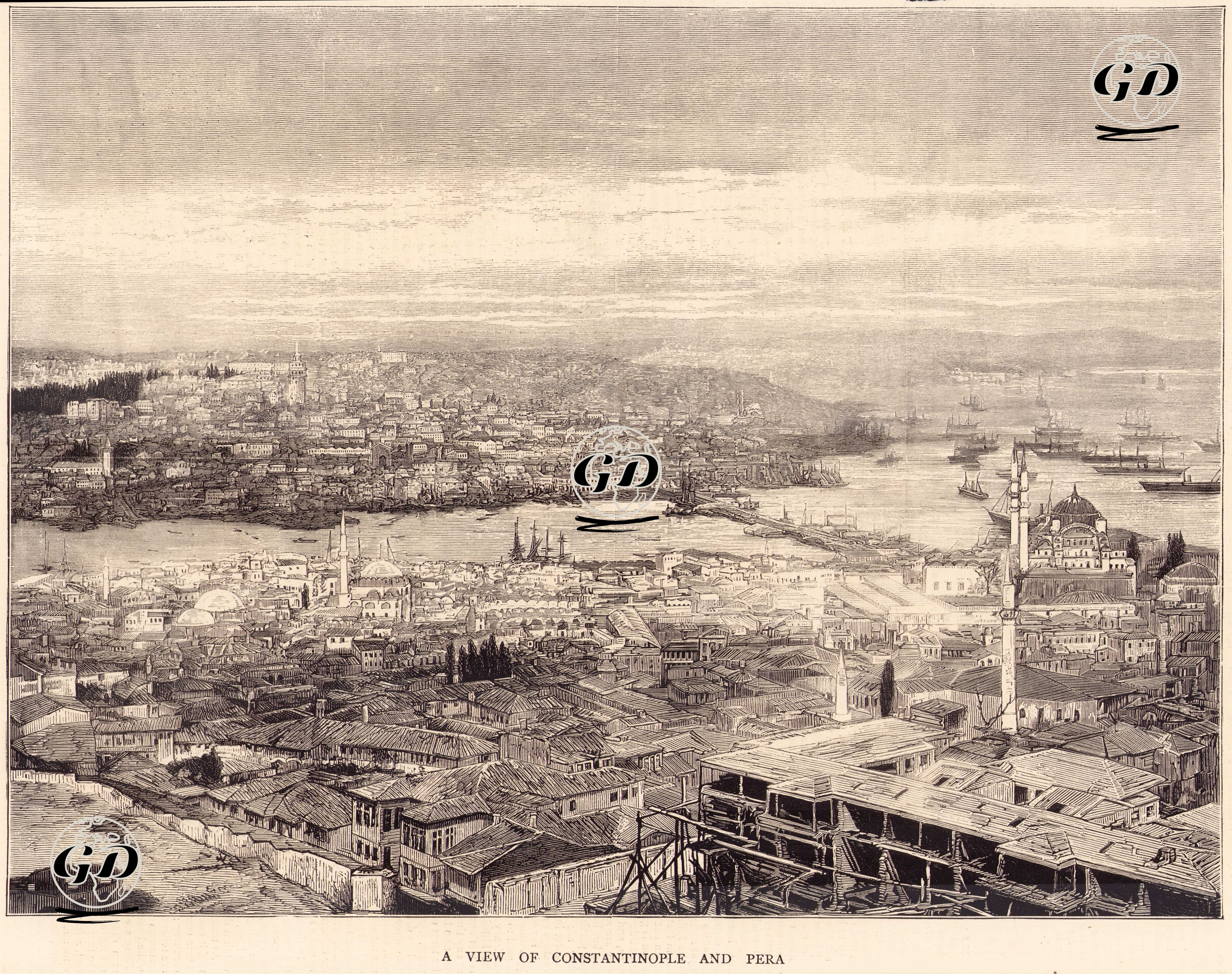 A View Of Constantinople And Pera -  - 1870