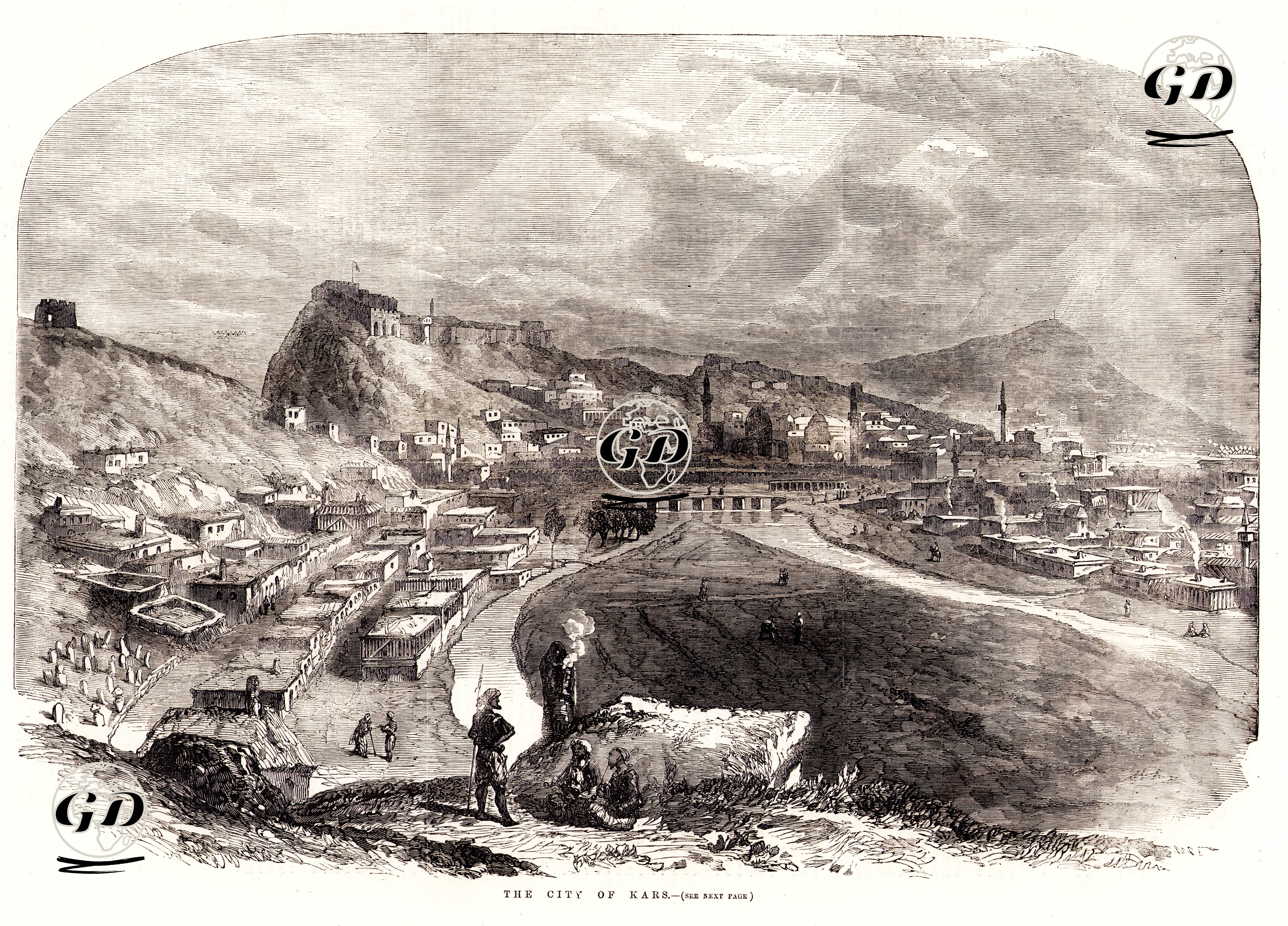 1853-1856 Osmanlı-Rus Savaşı (Kırım Savaşı) Sırasında Kars Şehri -  - 1855
