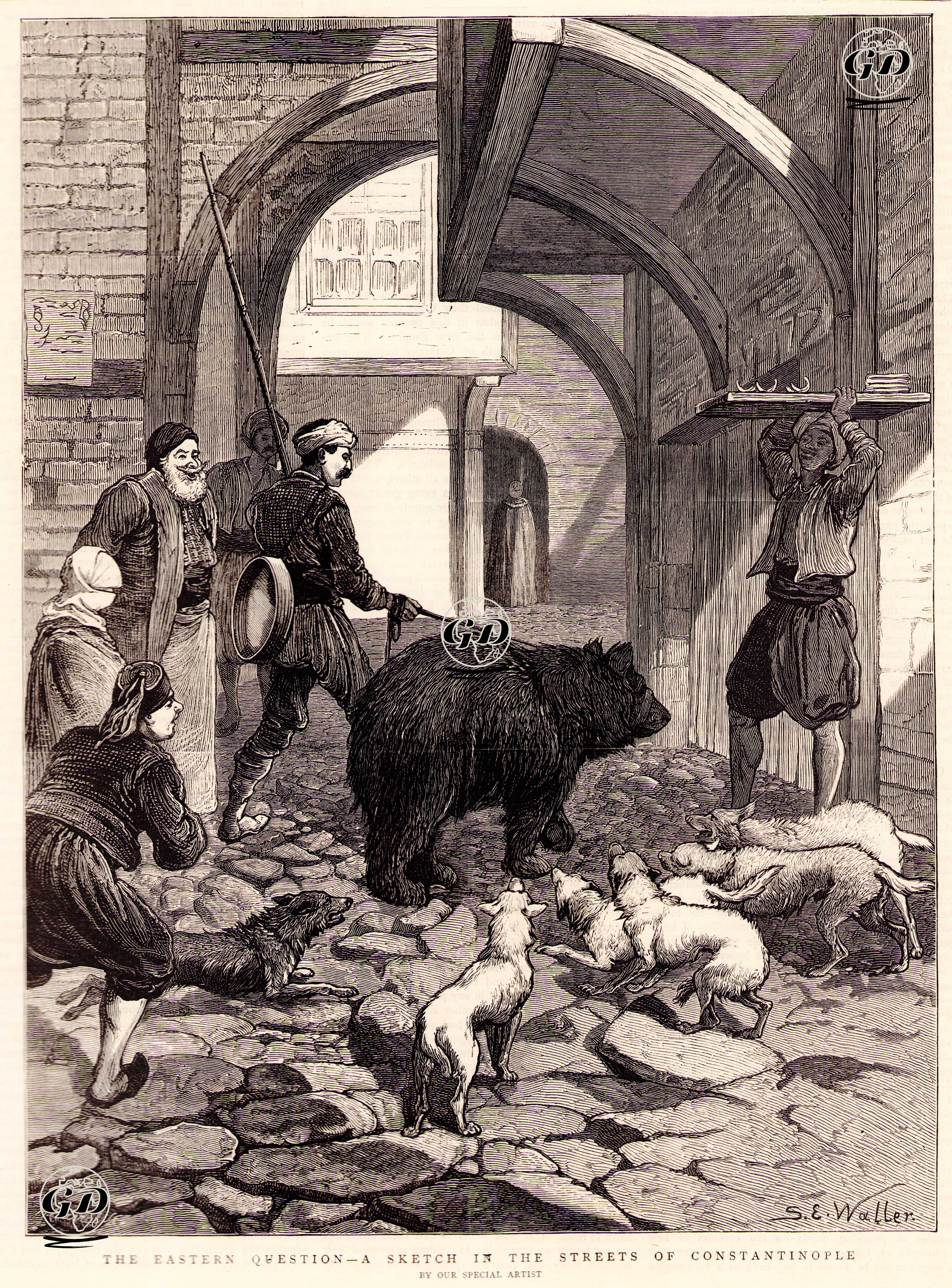 A Sketch In The Streets Of Constantinople - Samuel Edmund Waller (1850-1903) - 1876