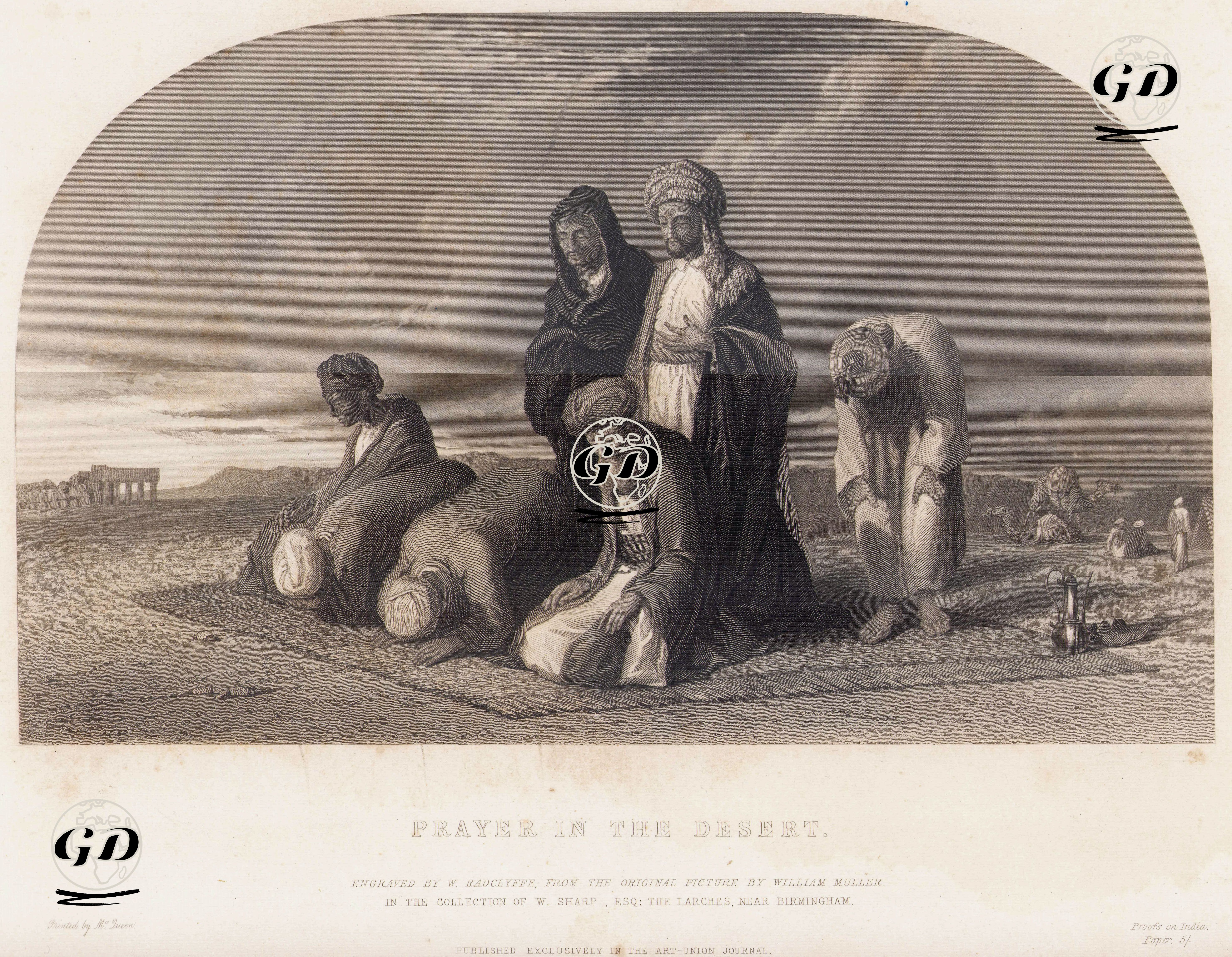 Çölde Namaz - William James Müller (1812-1845) - 1855