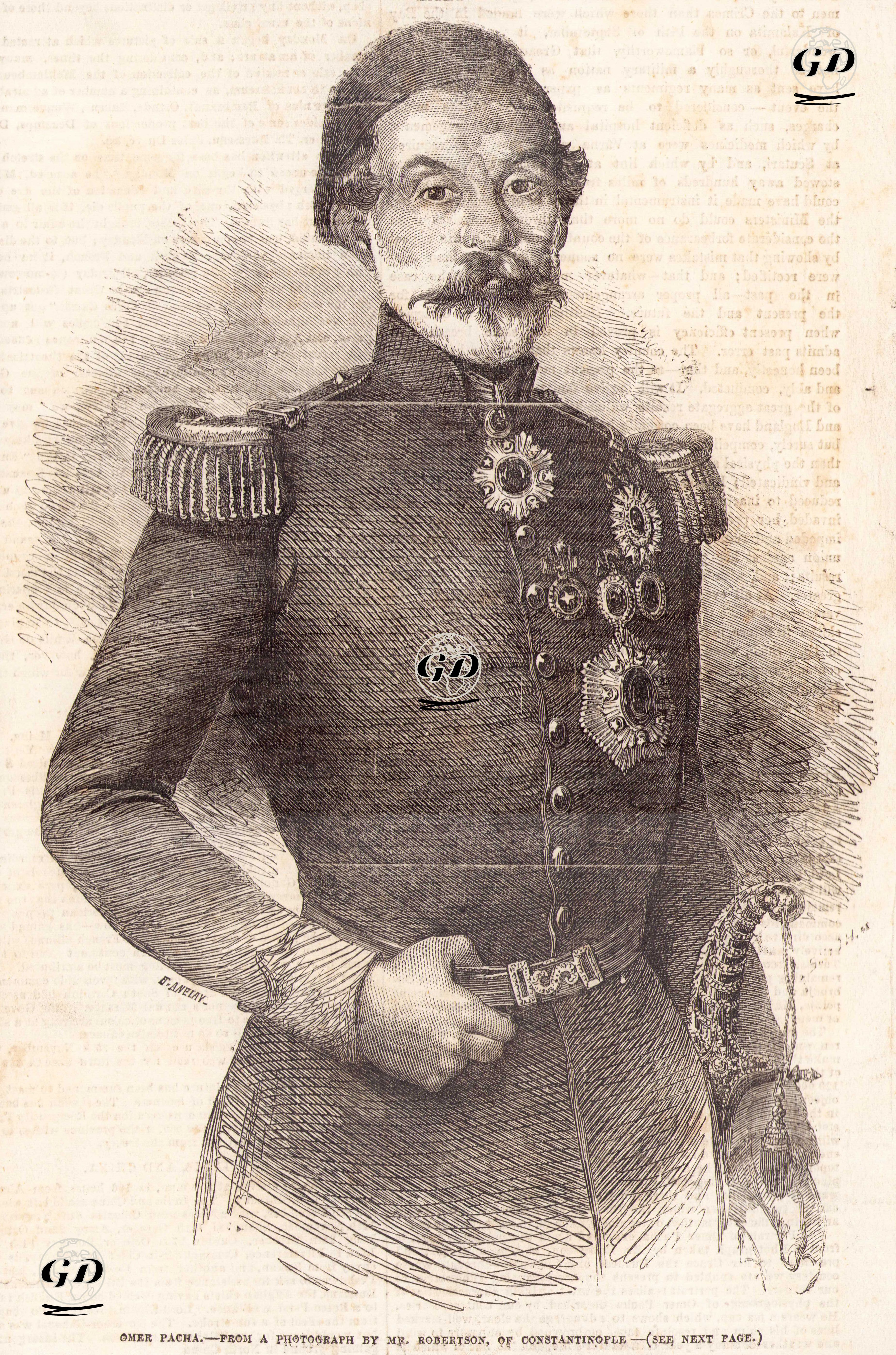 1853-1856 Osmanlı-Rus Savaşı (Kırım Savaşı) Sırasında Türk Ordusunun Başkomutanı Ömer Lütfi Paşa -  - 1854
