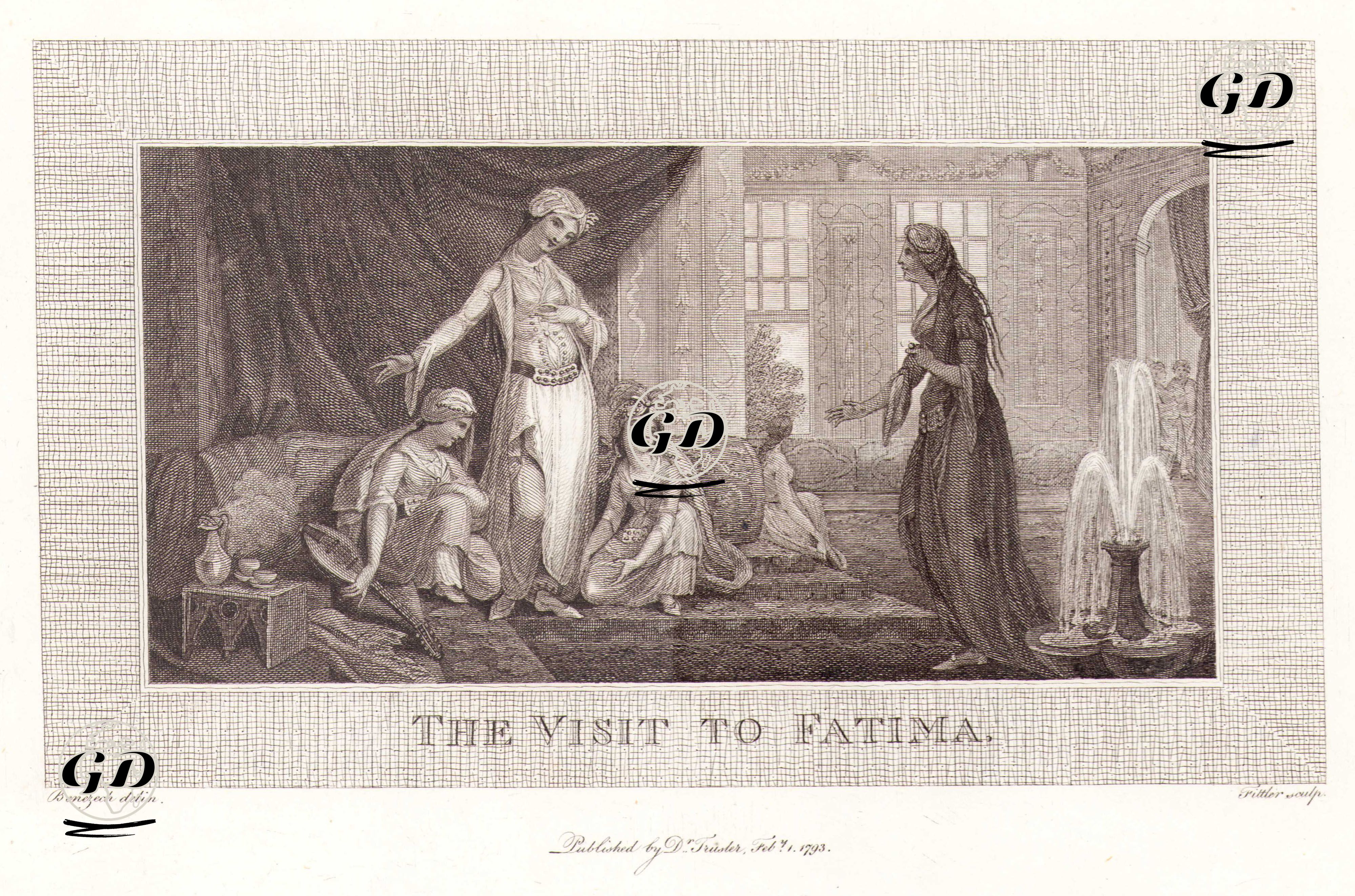 Fatma'ya Ziyaret - Charles Benezech (1767-1794) - 1793