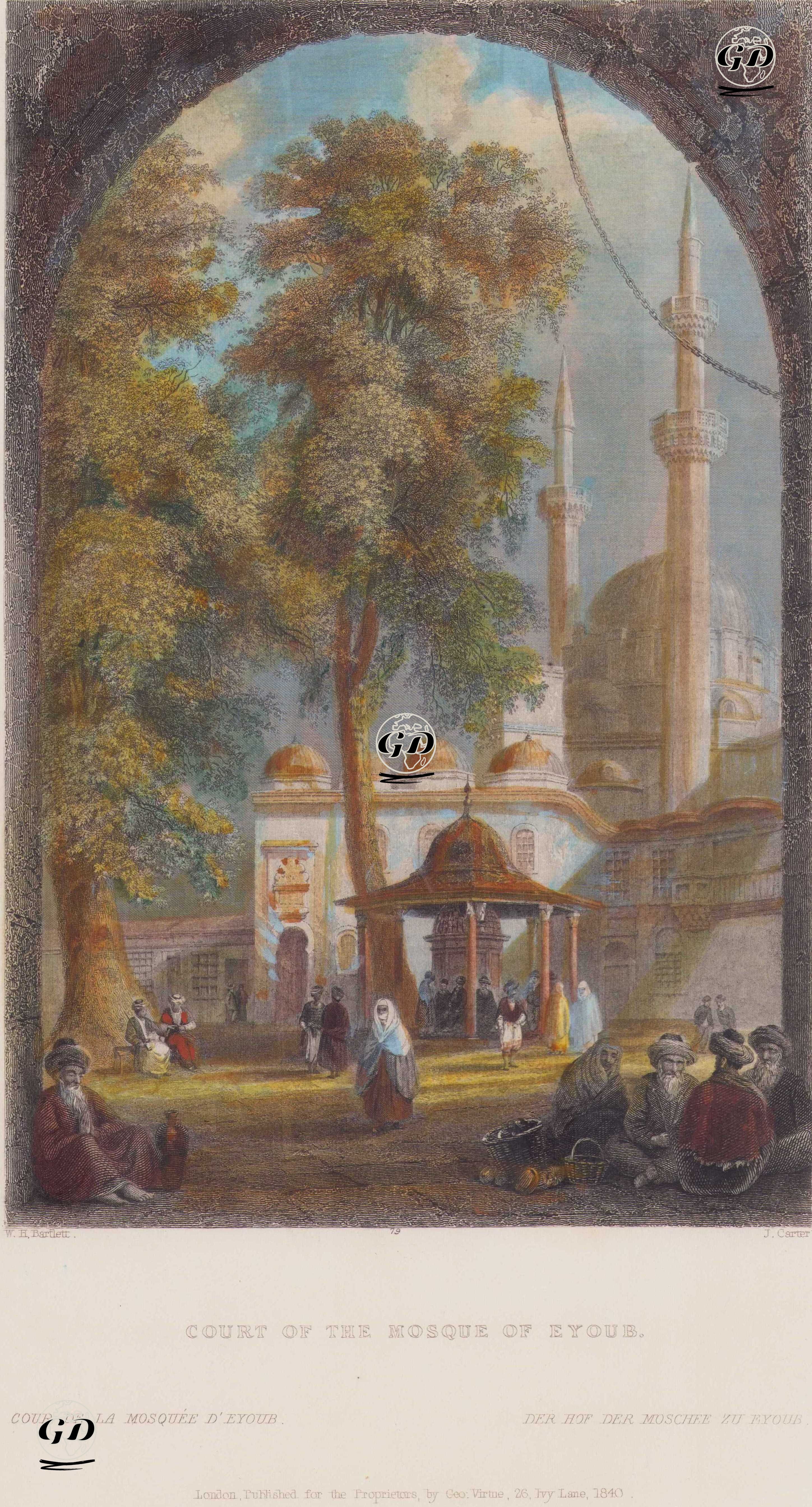 Eyüp Sultan Camisi Ve Avlusu - William Henry Bartlett (1809-1854) - 1840
