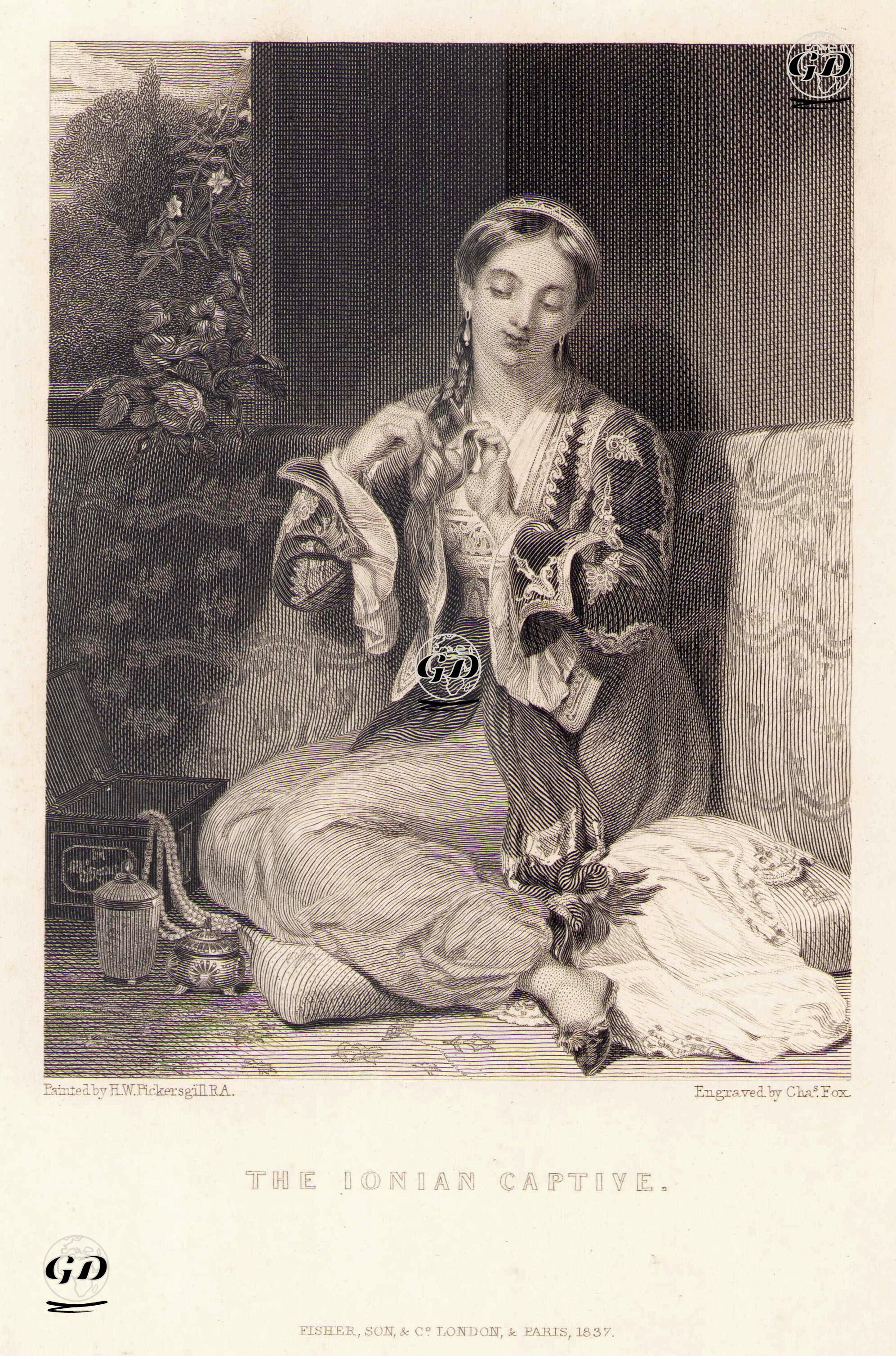 İyonyalı Tutsak Kadın - Henry William Pickersgill (1782-1875) - 1837