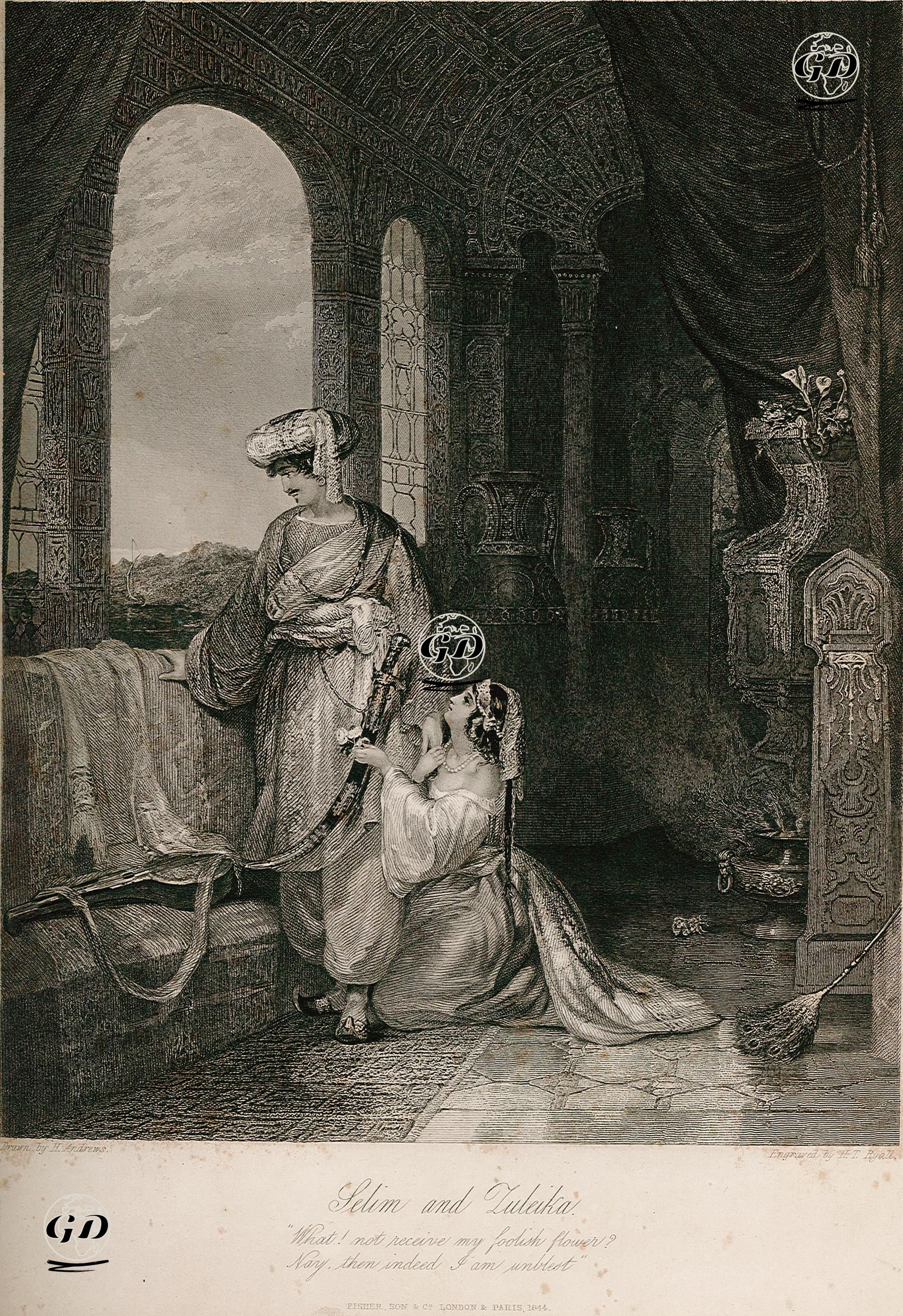 Selim And Zuleika - What! Not Recieve My Foolish Flower, Nay Them Indeed, I Am Unblest - Henry Andrews (1794-1868) - 1844
