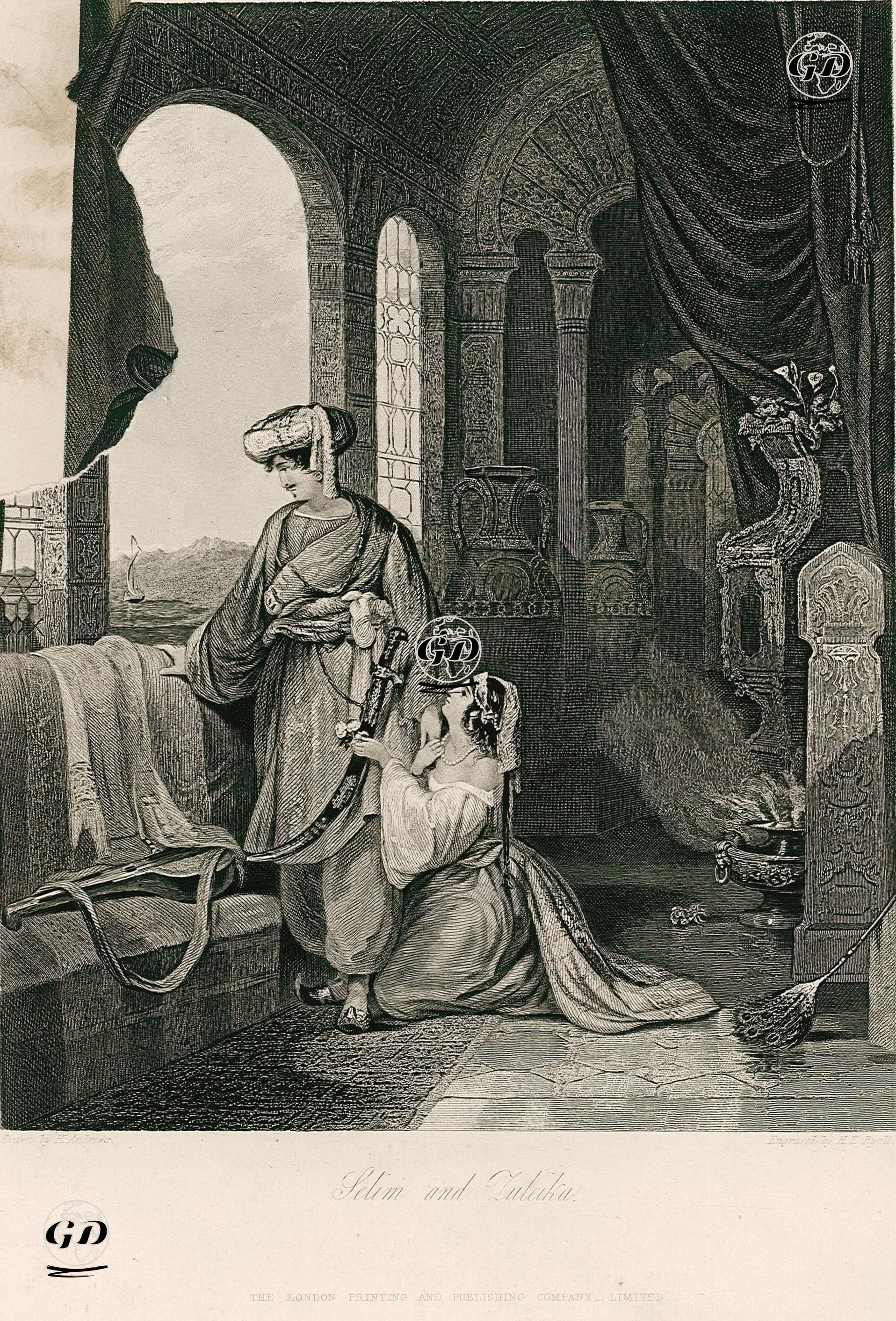 Selim İle Züleyha - Henry Andrews (1794-1868) - 1850's