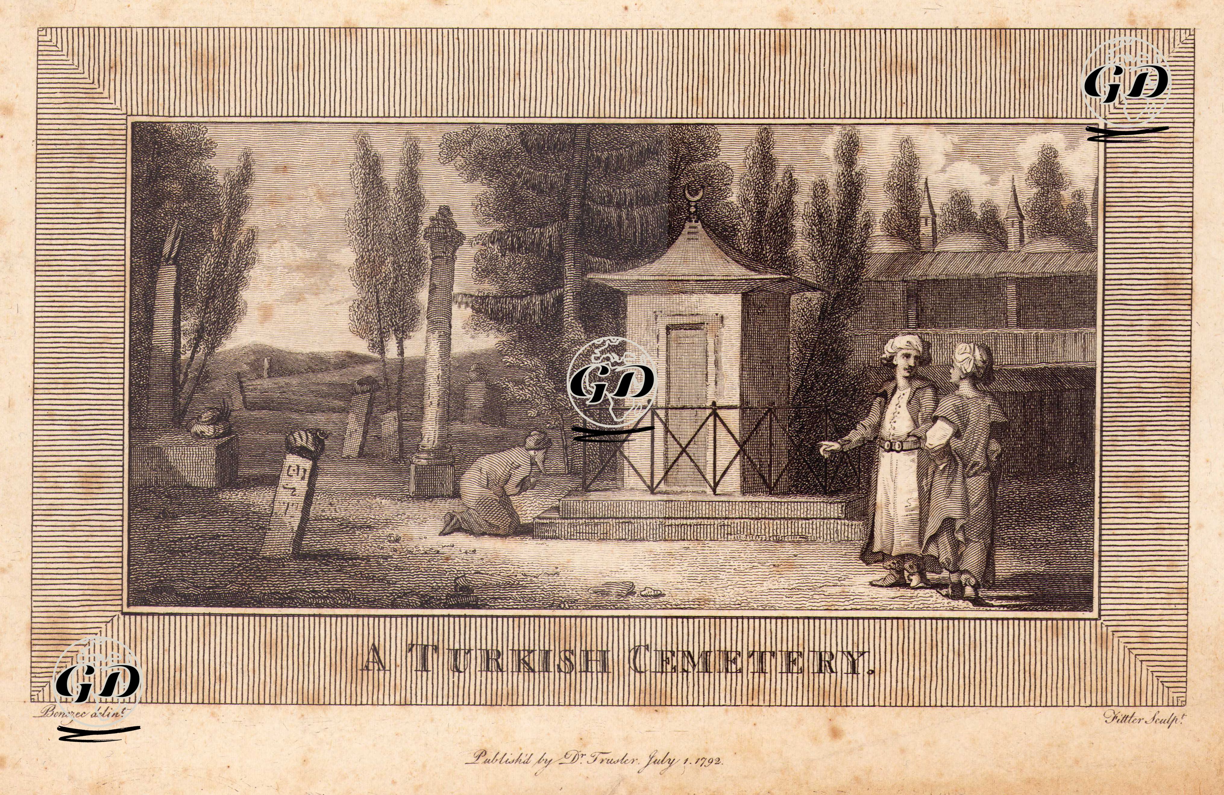 Bir Türk Mezarı - Charles Benezech (1767-1794) - 1792