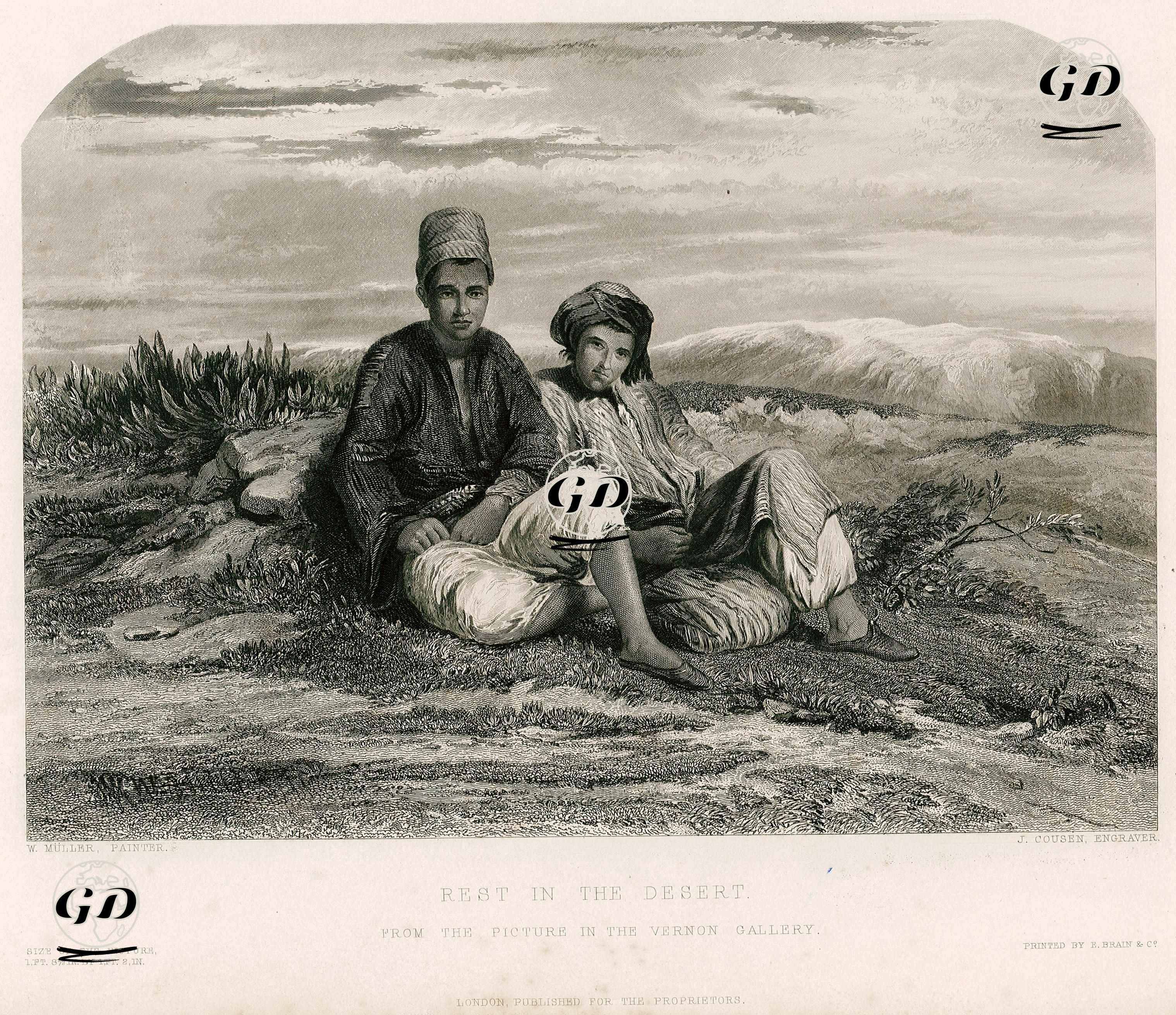 Çölde İstirahat Edenler - William James Müller(1812-1845) - 1855