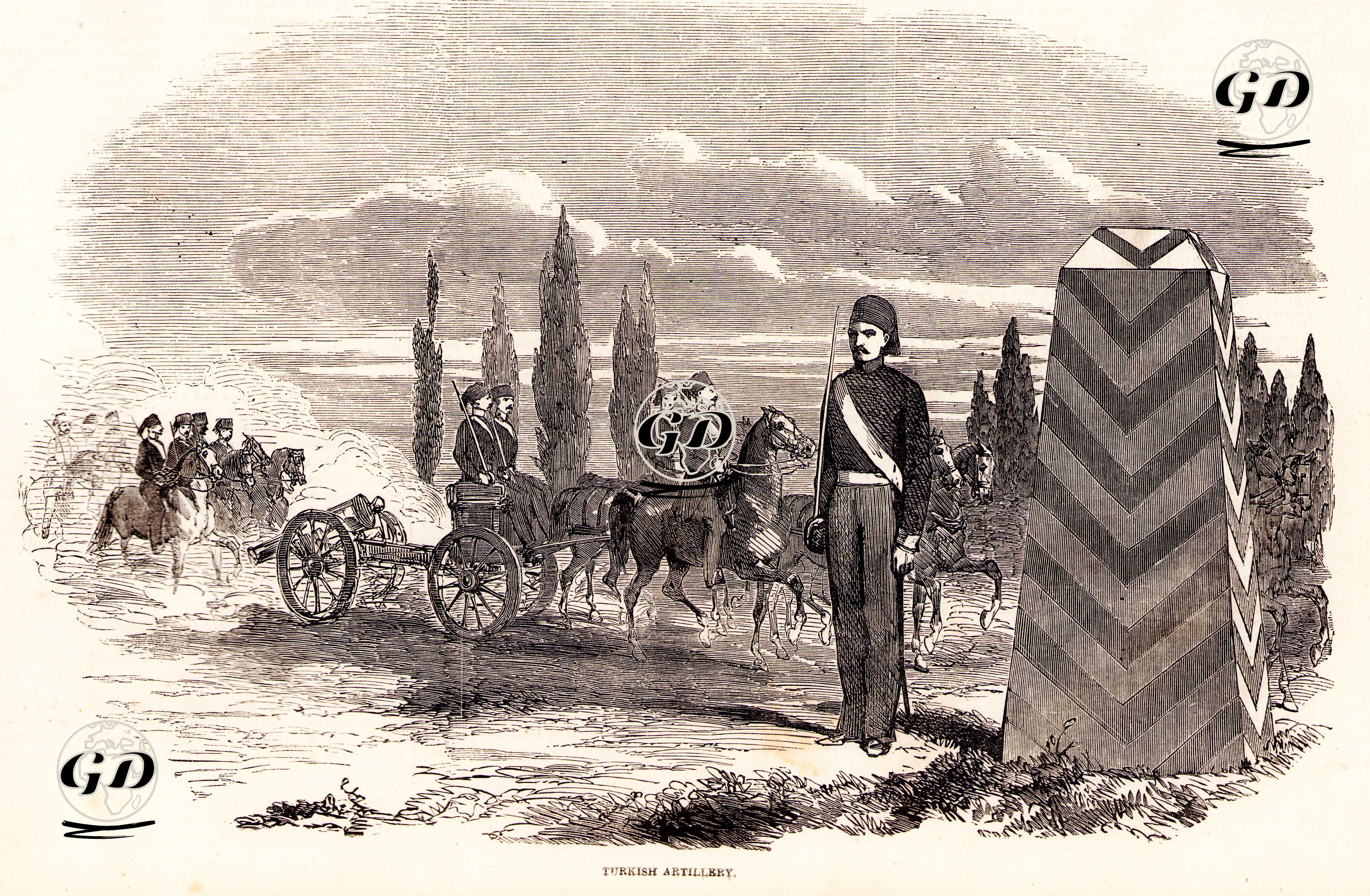 1853-1856 Osmanlı-Rus Savaşı (Kırım Savaşı) Sırasında Türk Topçuları -  - 1853