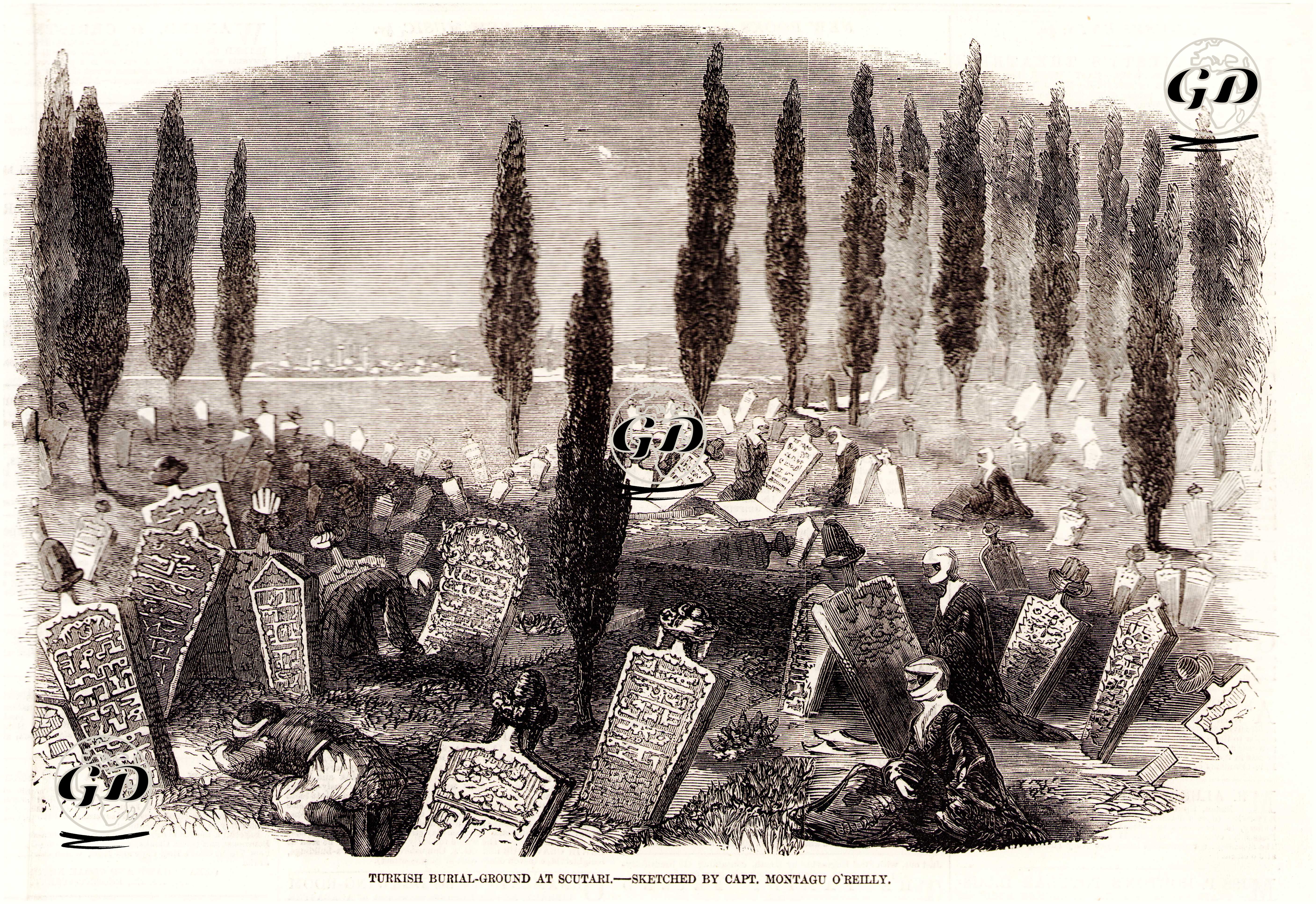 Üsküdarda Türk Mezarlığı  -  - 1856