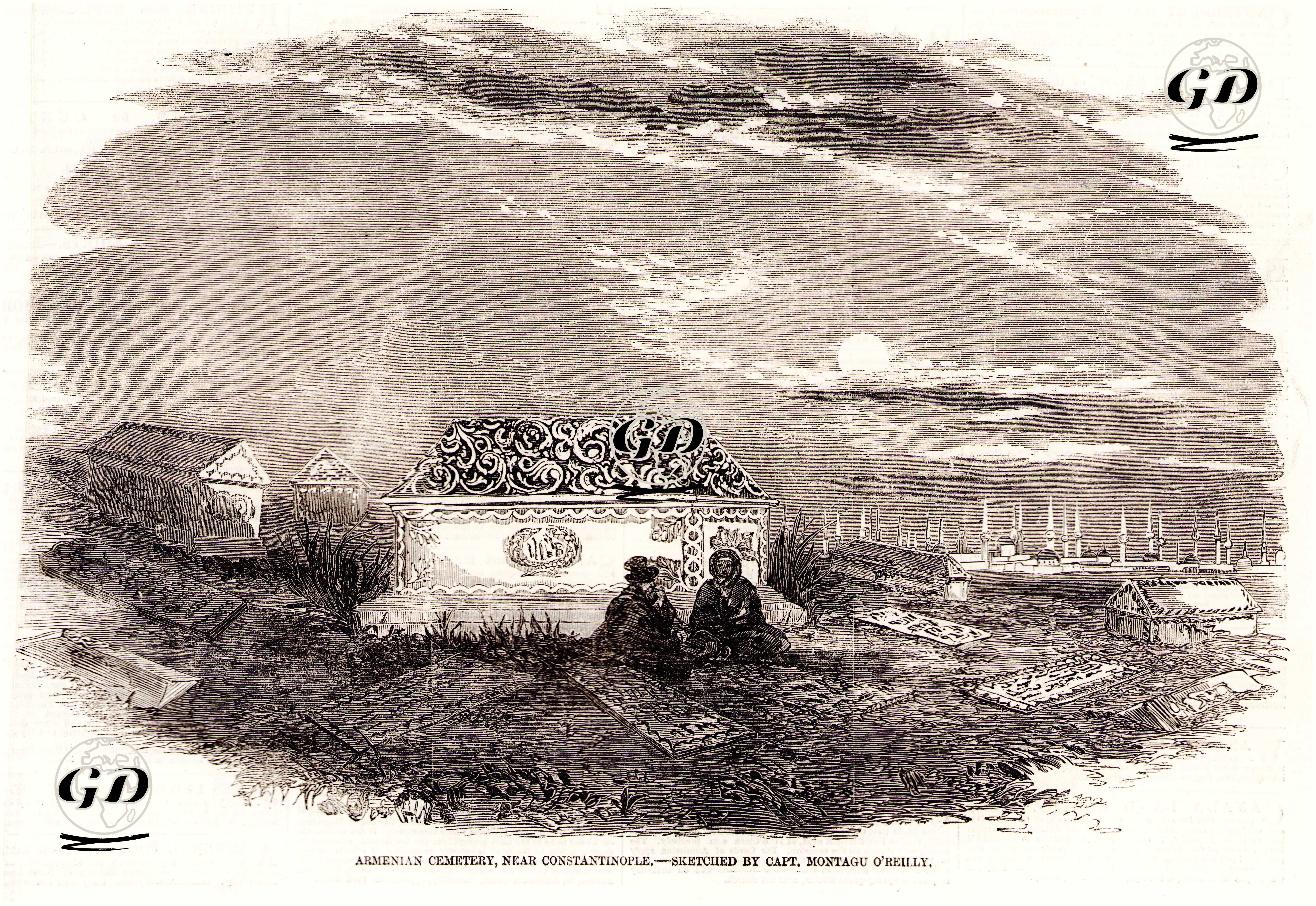 İstanbul'da Ermeni Mezarlığı  -  - 1856