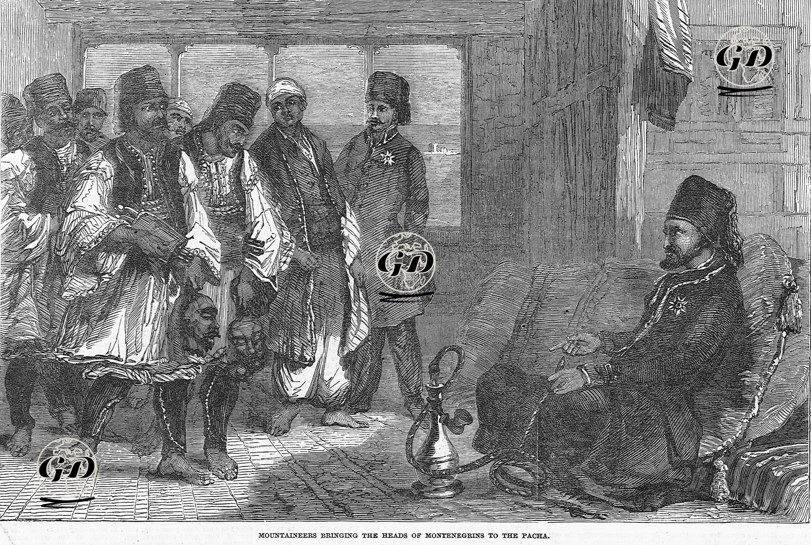 Dağlılar Karadağlıların Kesilmiş Kafalarını Paşaya Getirmesi -  - 1849