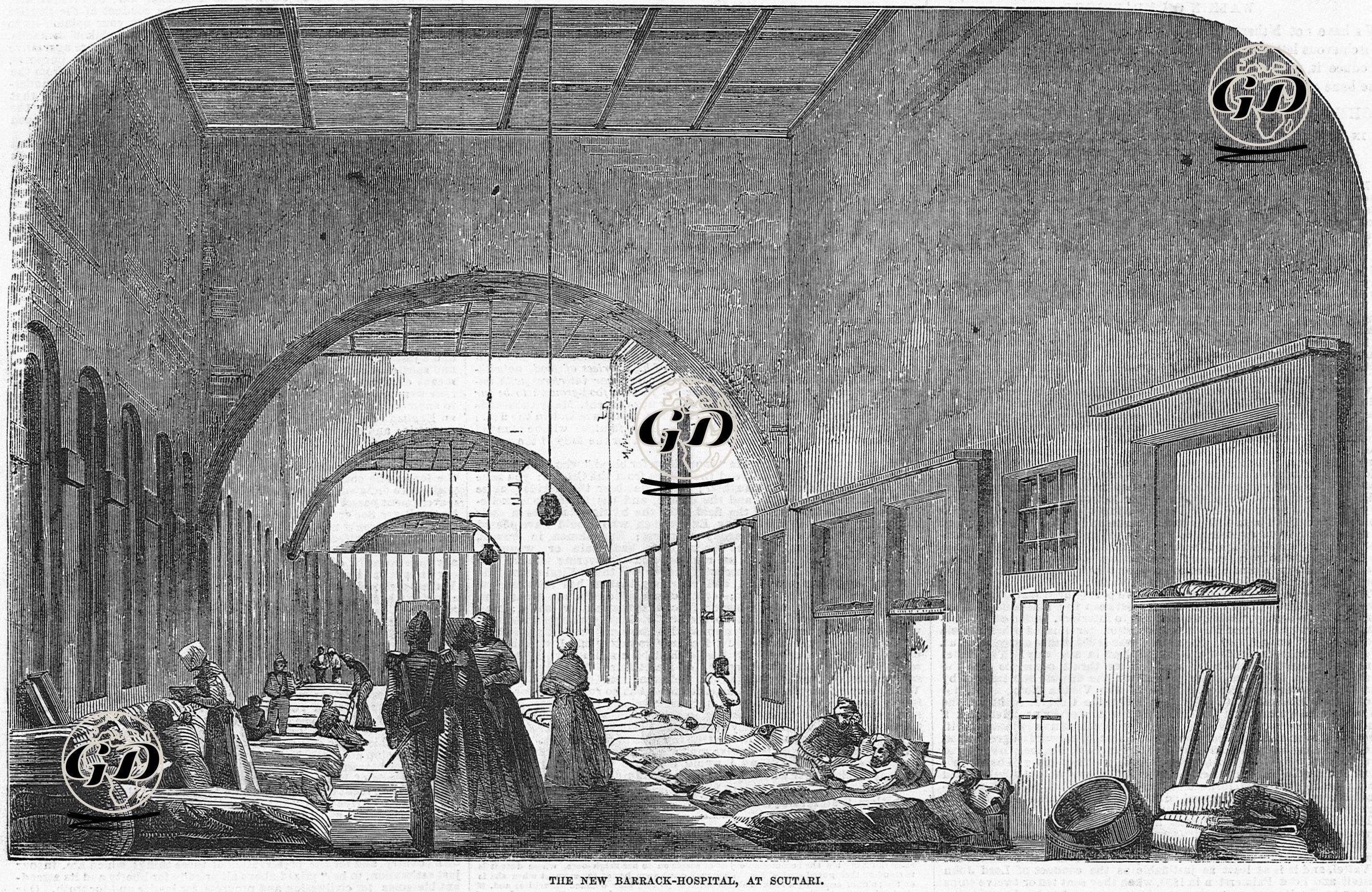 1853-1856 Osmanlı-Rus Savaşı (Kırım Savaşı) Sırasında Hastane Olarak Kullanılan Selimiye Kışlasında Bir Hasta Reviri -  - 1854