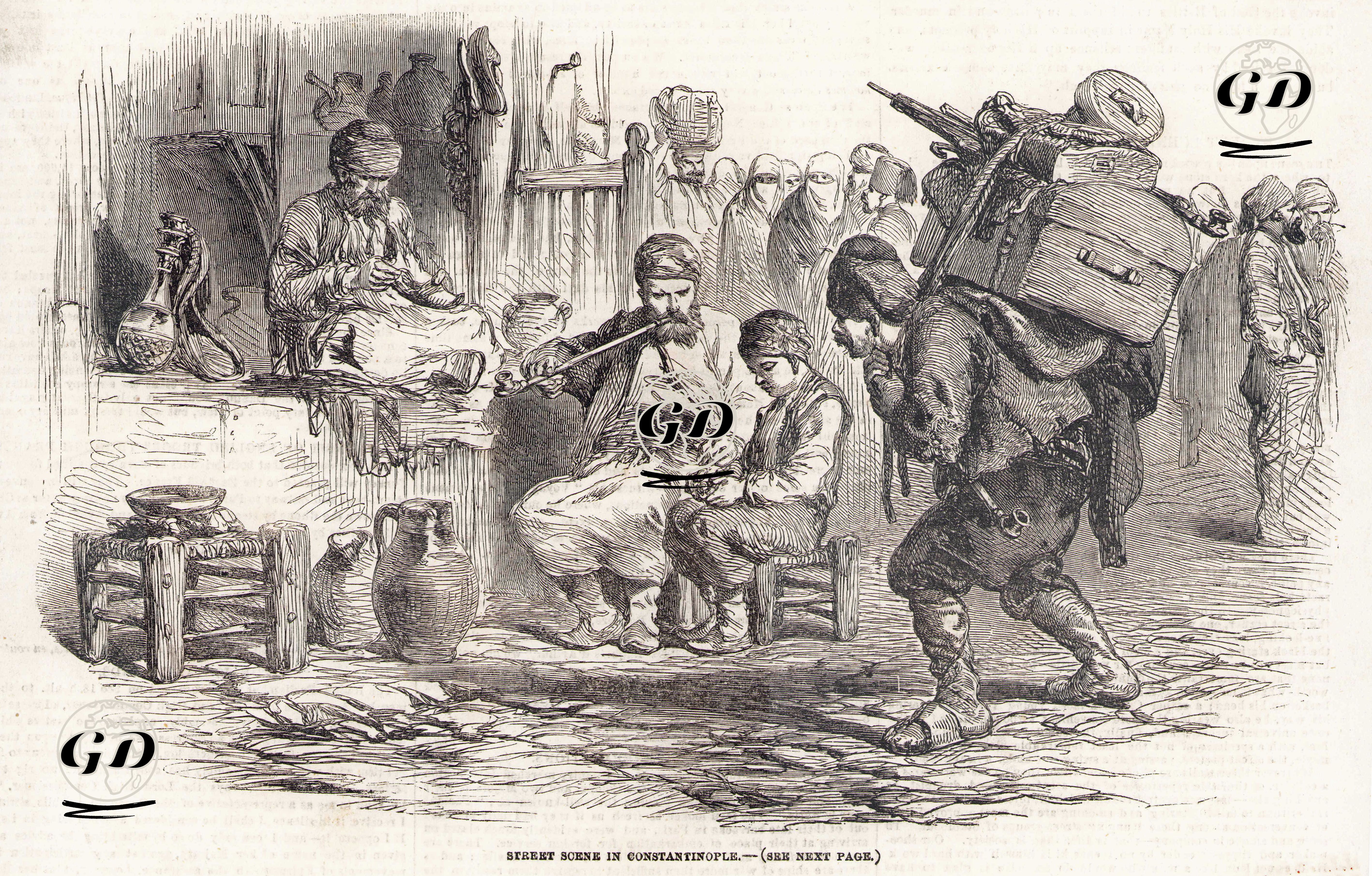 Street Scene in Constantinople   -  - 1854