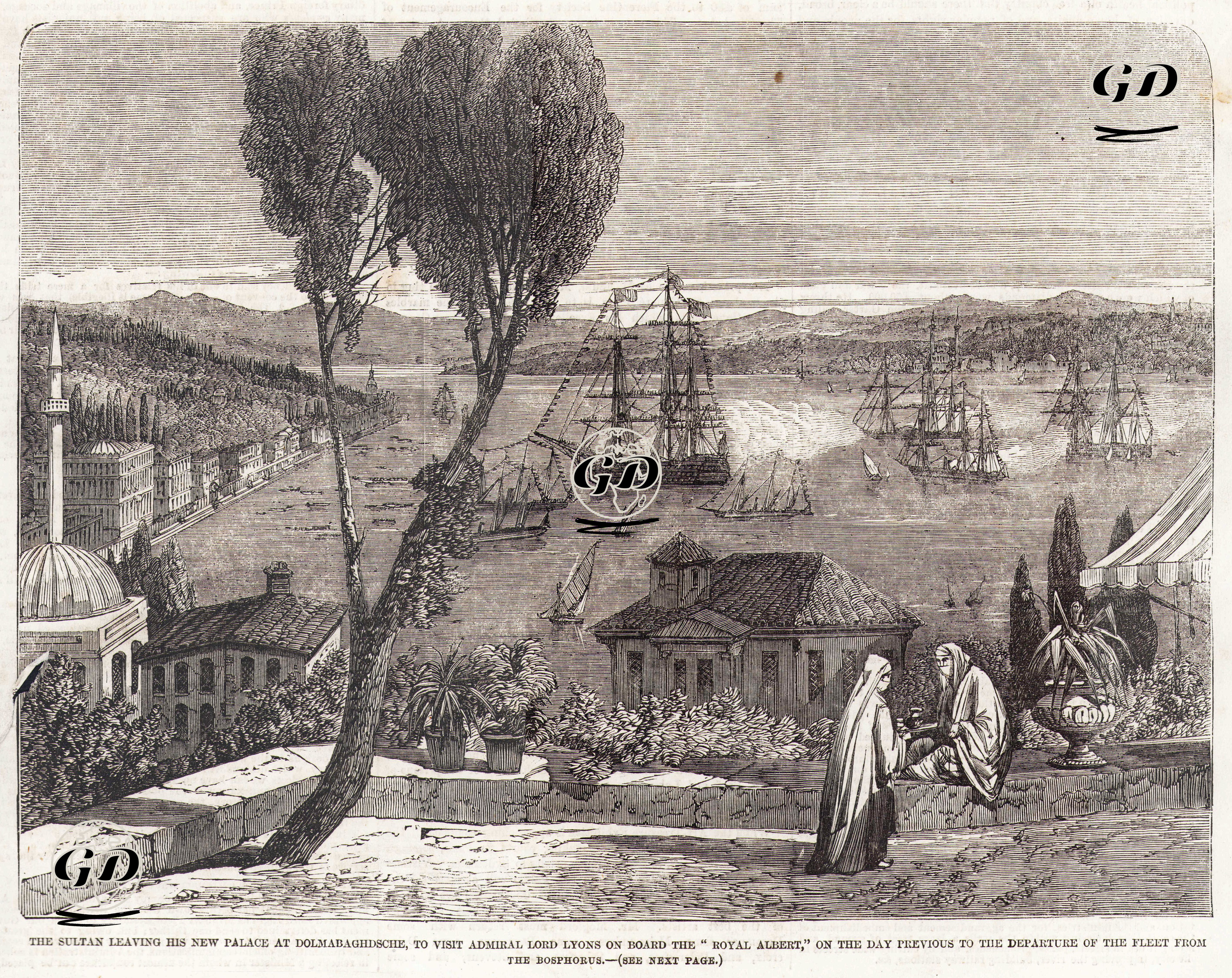 Sultan Abdülmecid'in Yeni Sarayı Dolmabahçeden Ayrılışı -  - 1857