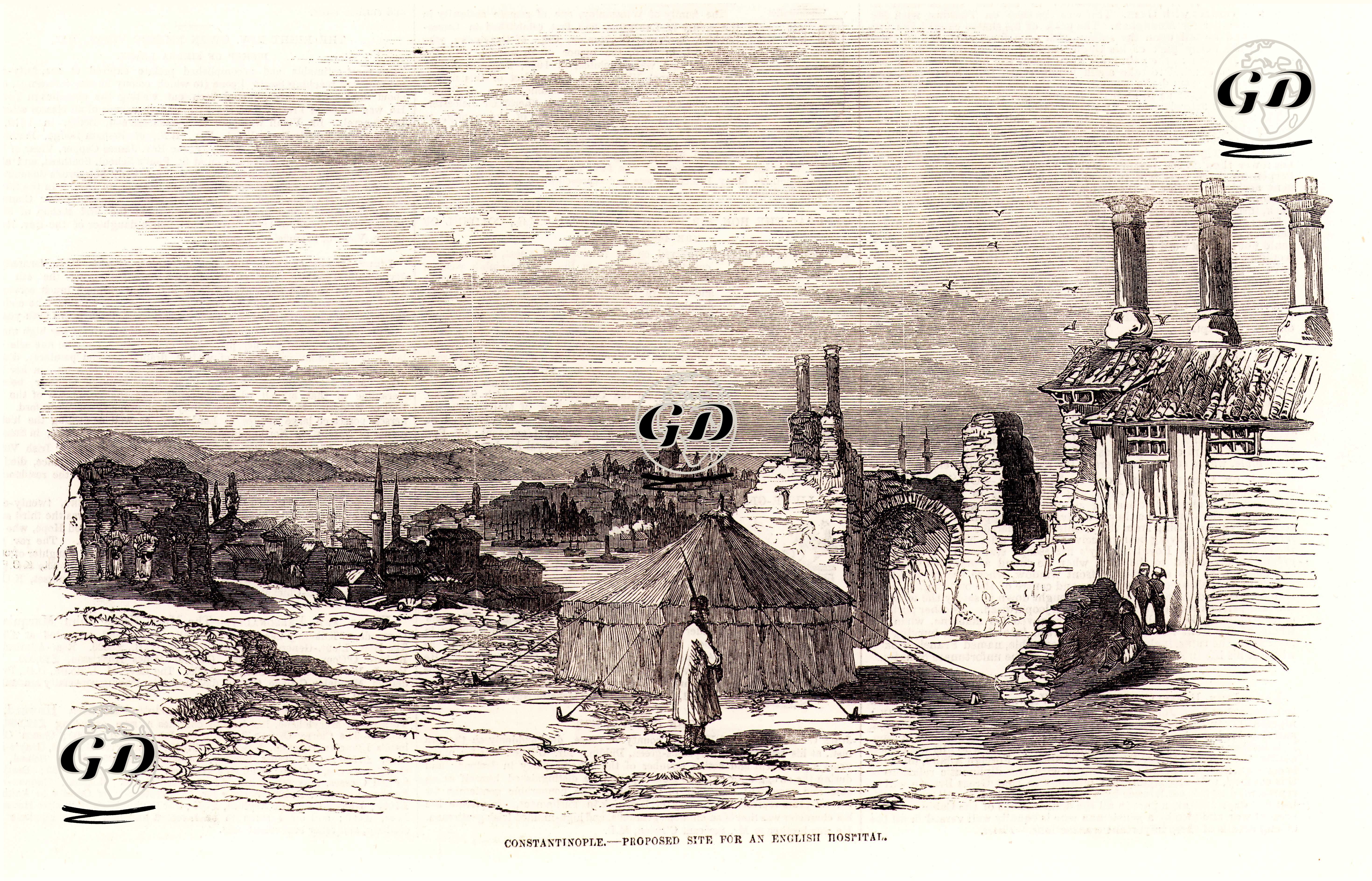 İstanbul'da İngiliz Hastanesi için Tahsis Edilen Yer  -  - 1855