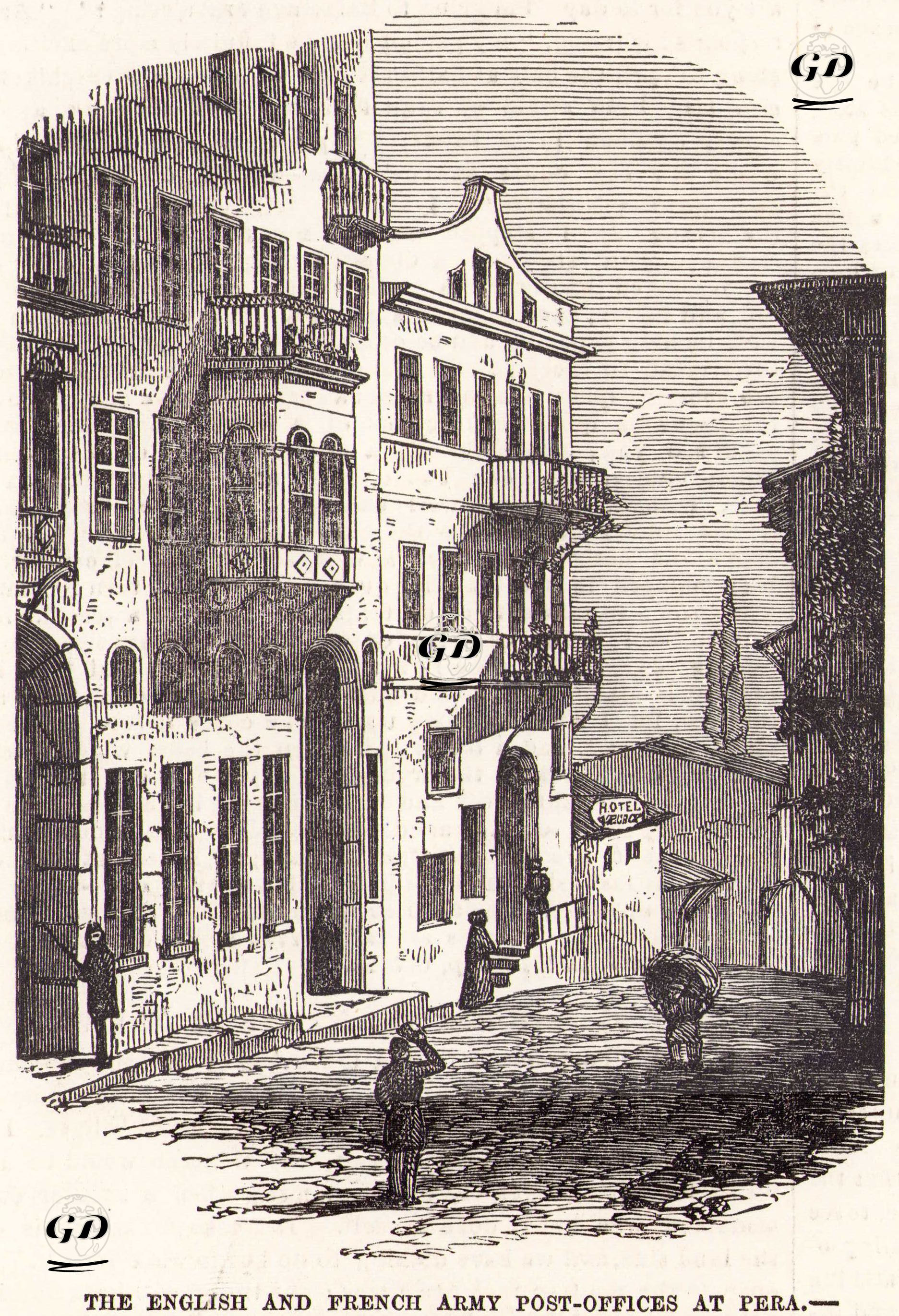 İngiliz ve Fransızların Pera'daki Askeri Postaneleri  -  - 1854