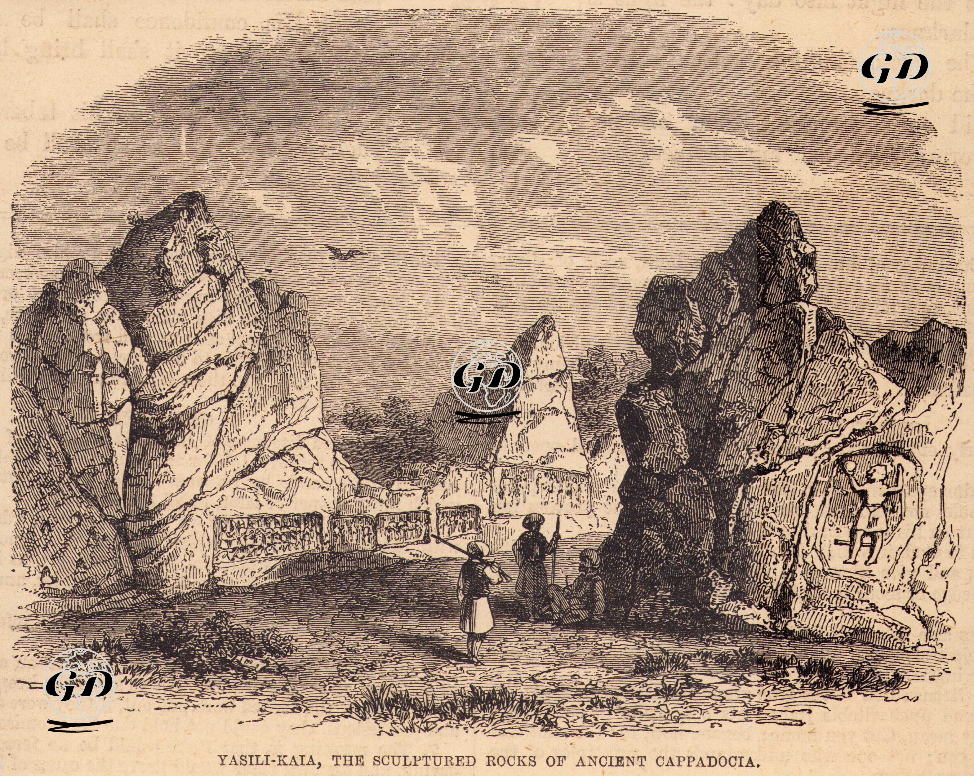 Kapadokya'da Yontulmuş Kayalar, Yazılıkaya -  - 1860