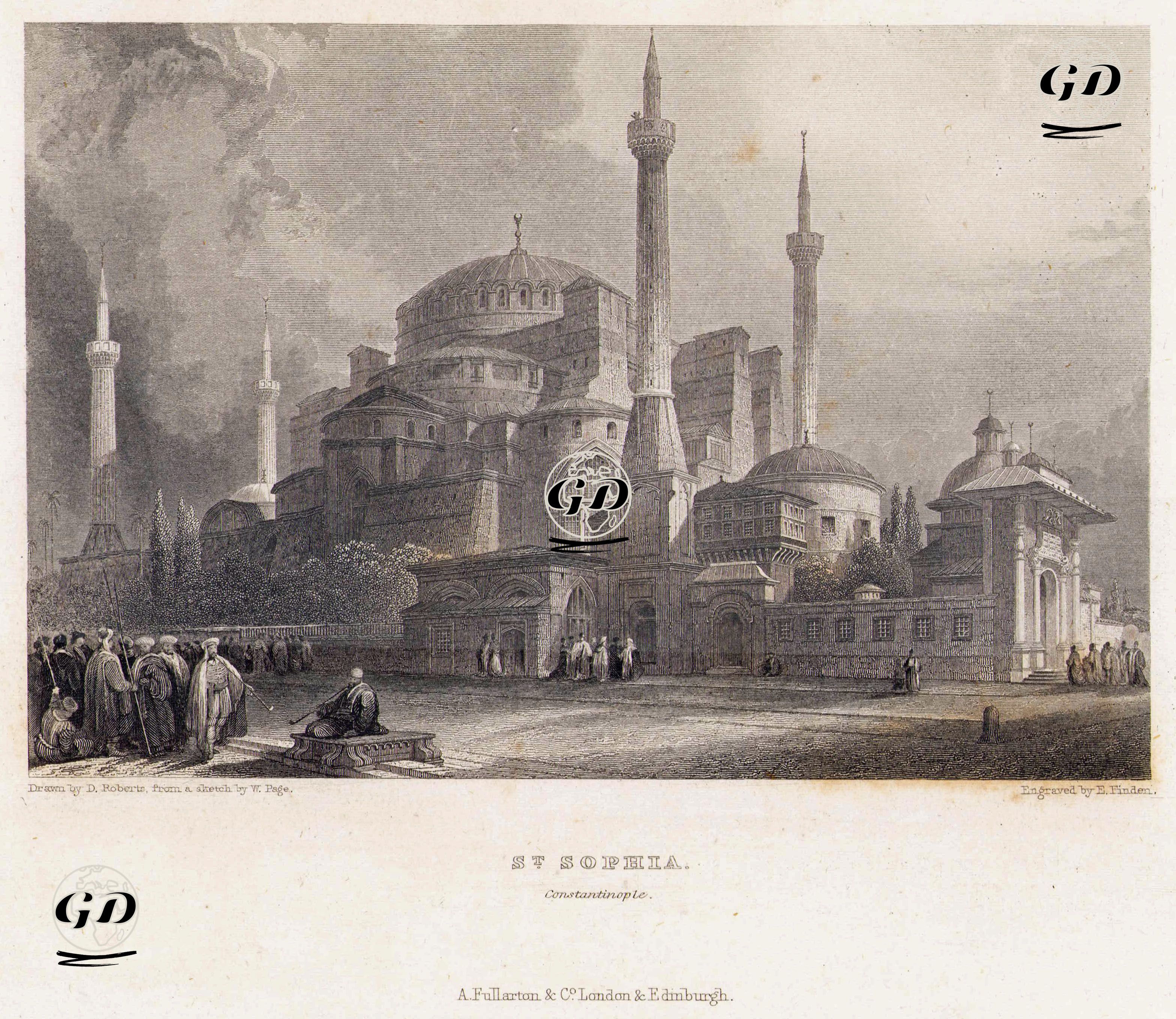 Ayasofya Cami, İstanbul - David Roberts (1796-1864) - 1832