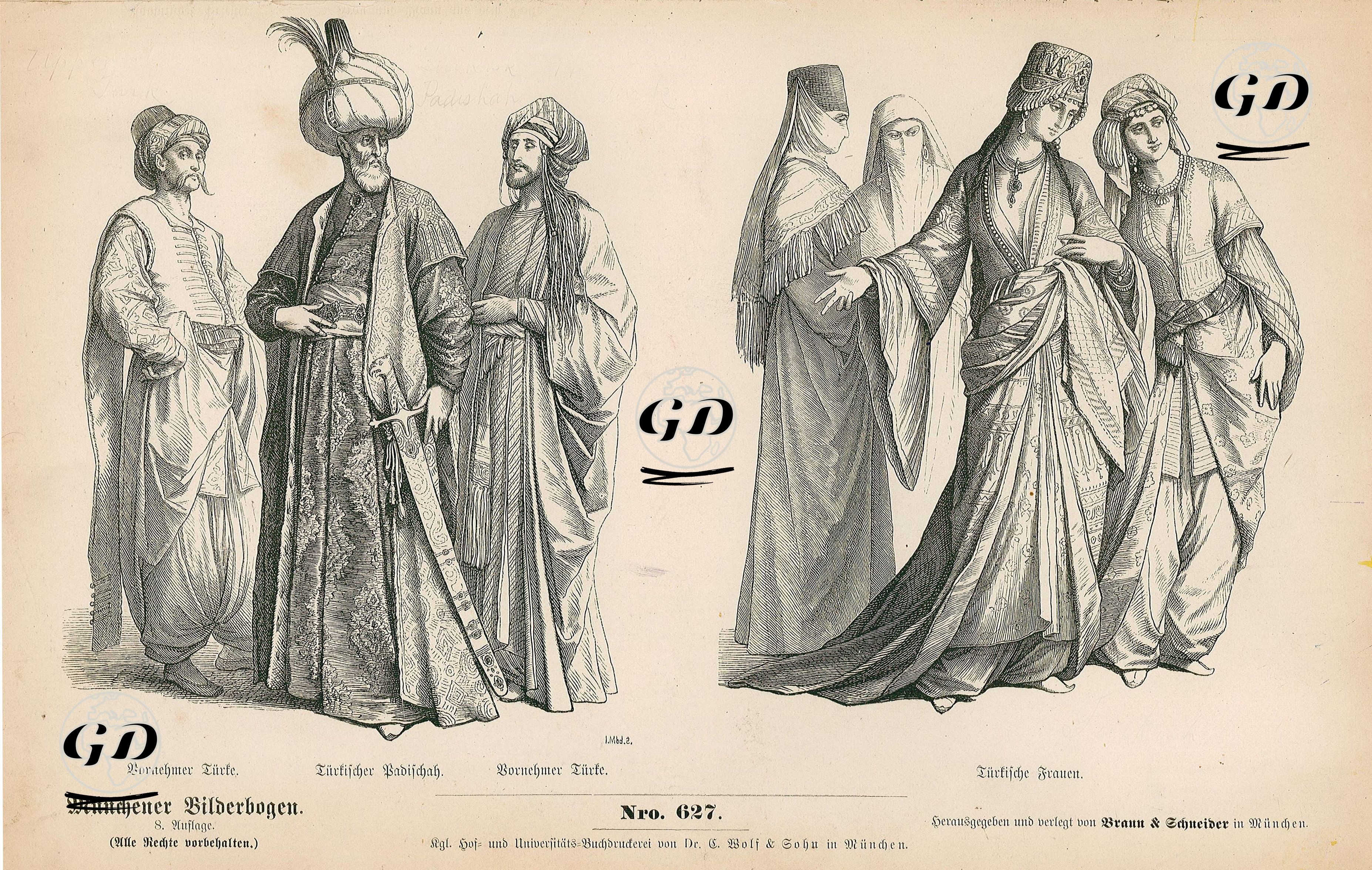 Padişah ve Türk Soylularının Kıyafetleri- Türk Kadınlarının Kıyafetleri -  - 1861-1890's