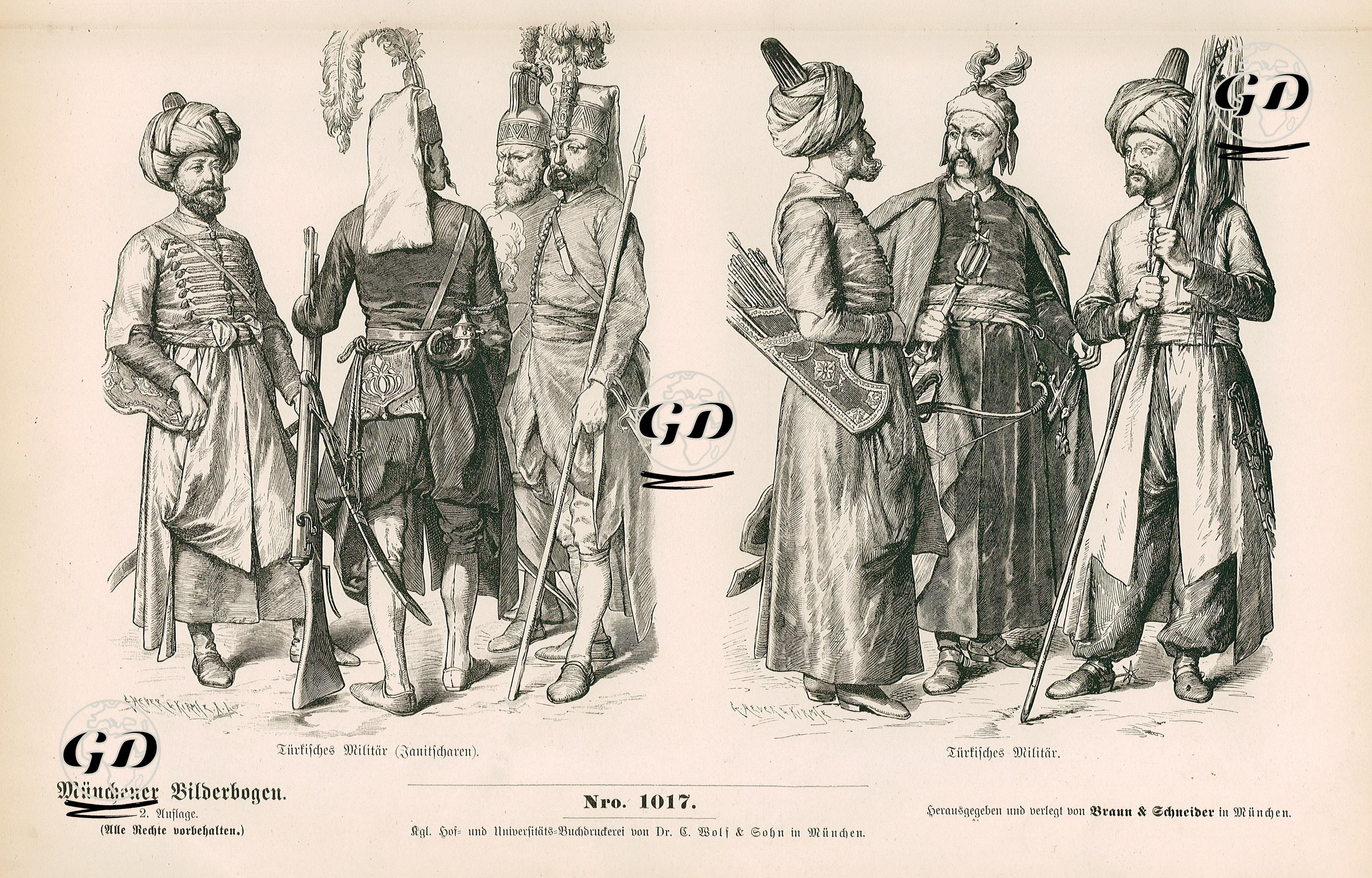 17.Yüzyılda Ve 18.Yüzyılın Başında Türkler-Türk Askerleri (Yeniçeriler)-Türk Askerleri -  - 1861-1890's