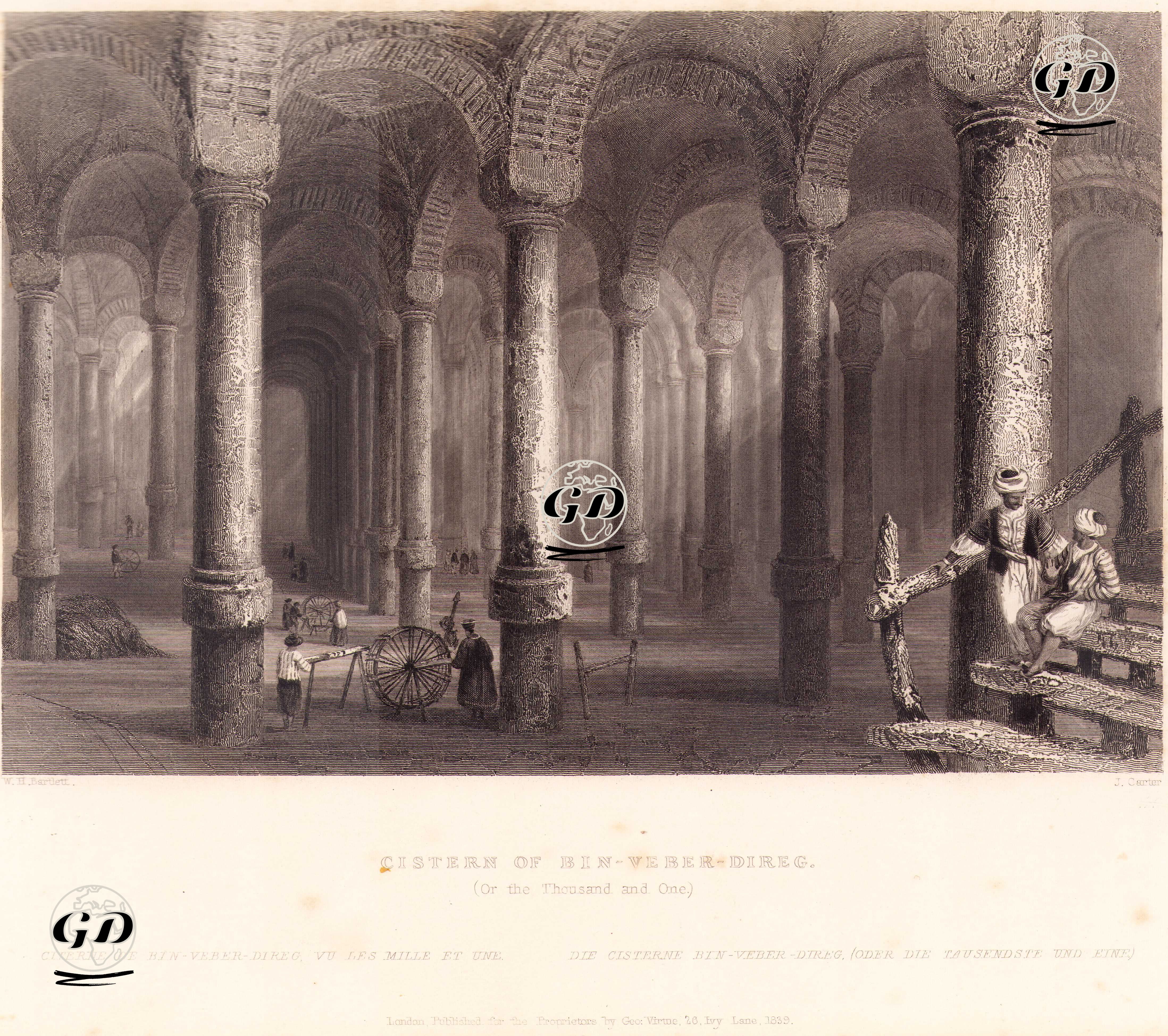 Cistern Of Bin Veber Direg (Or The Thousand and One)-Citerne De Bin Veber Direg Vu Les Mille Et Une-Die Cisterne Bin Veber Direg (Oder Die Tausendste Und Eine) - William Henry Bartlett (1809-1854) - 1839