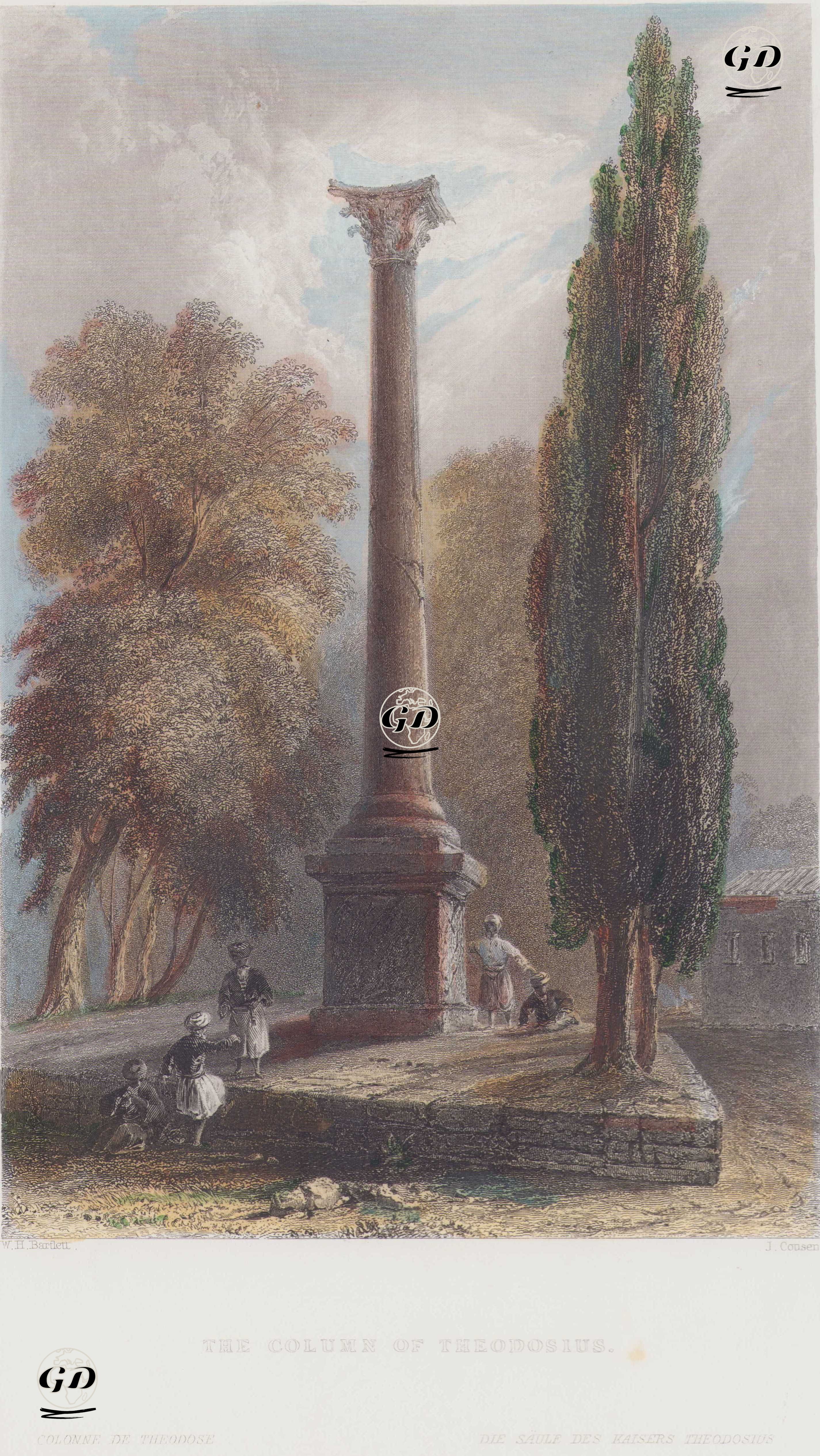 Theodosius Sütunu Veya Gotlar Sütunu - William Henry Bartlett (1809-1854) - 1839