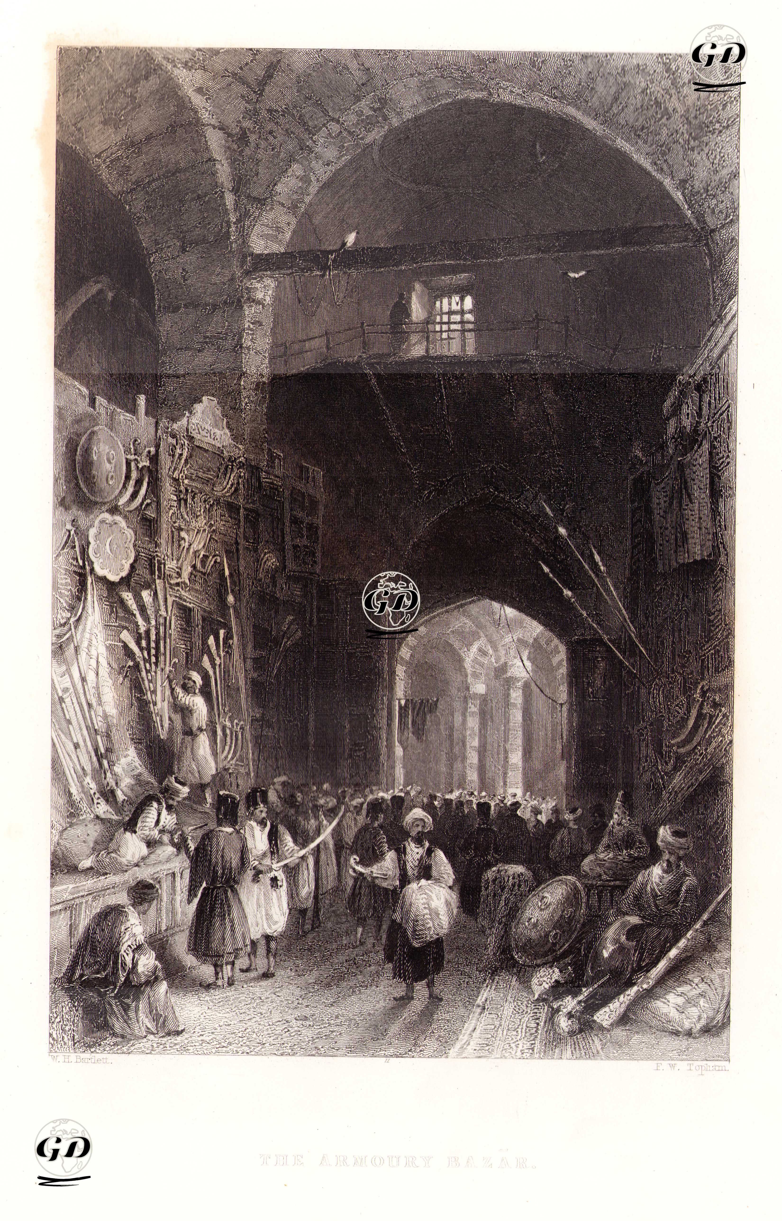 The Armoury Bazar - William Henry Bartlett (1809-1854) - 1854
