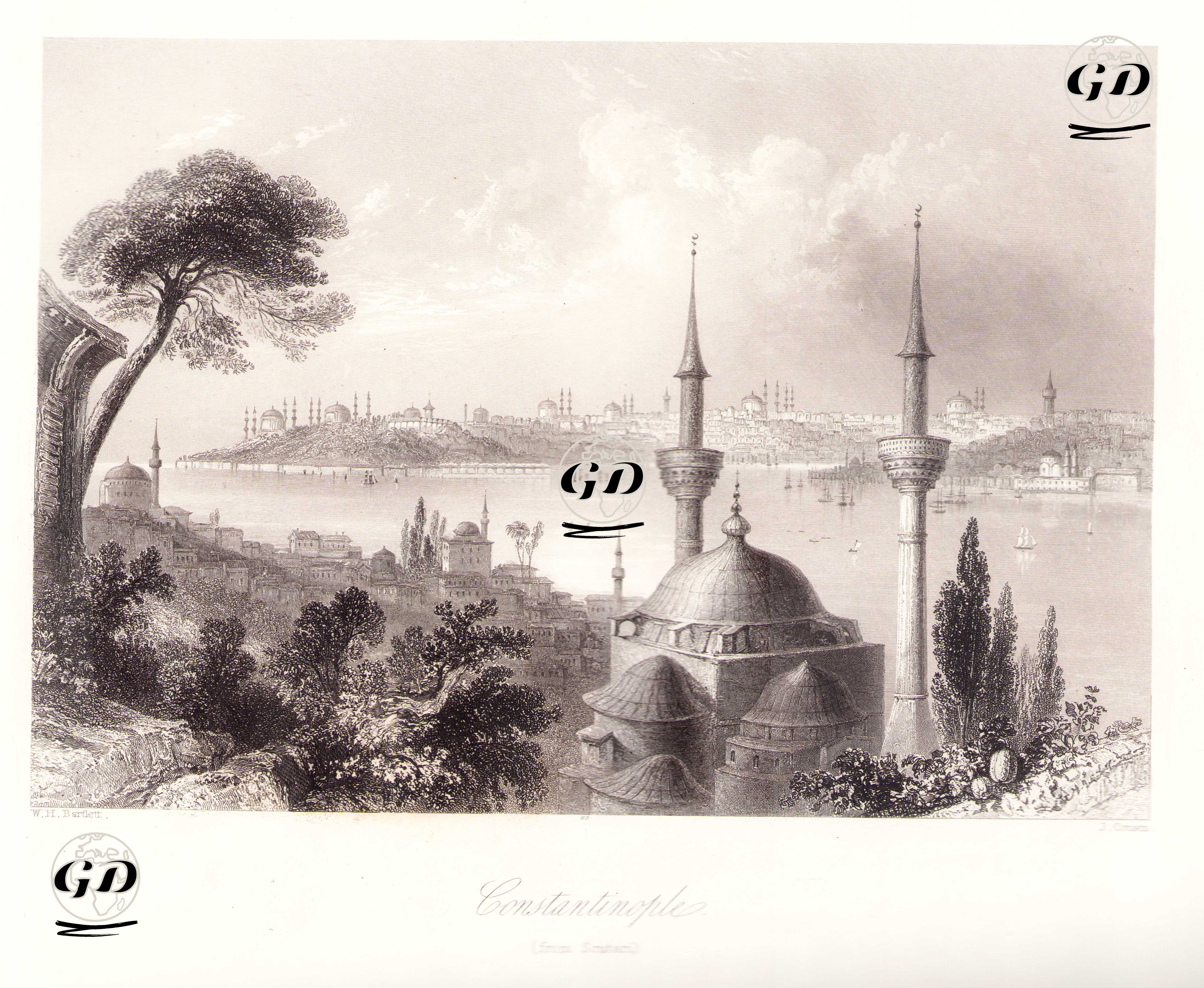 Constantinople From Scutari - William Henry Bartlett (1809-1854) - 1854