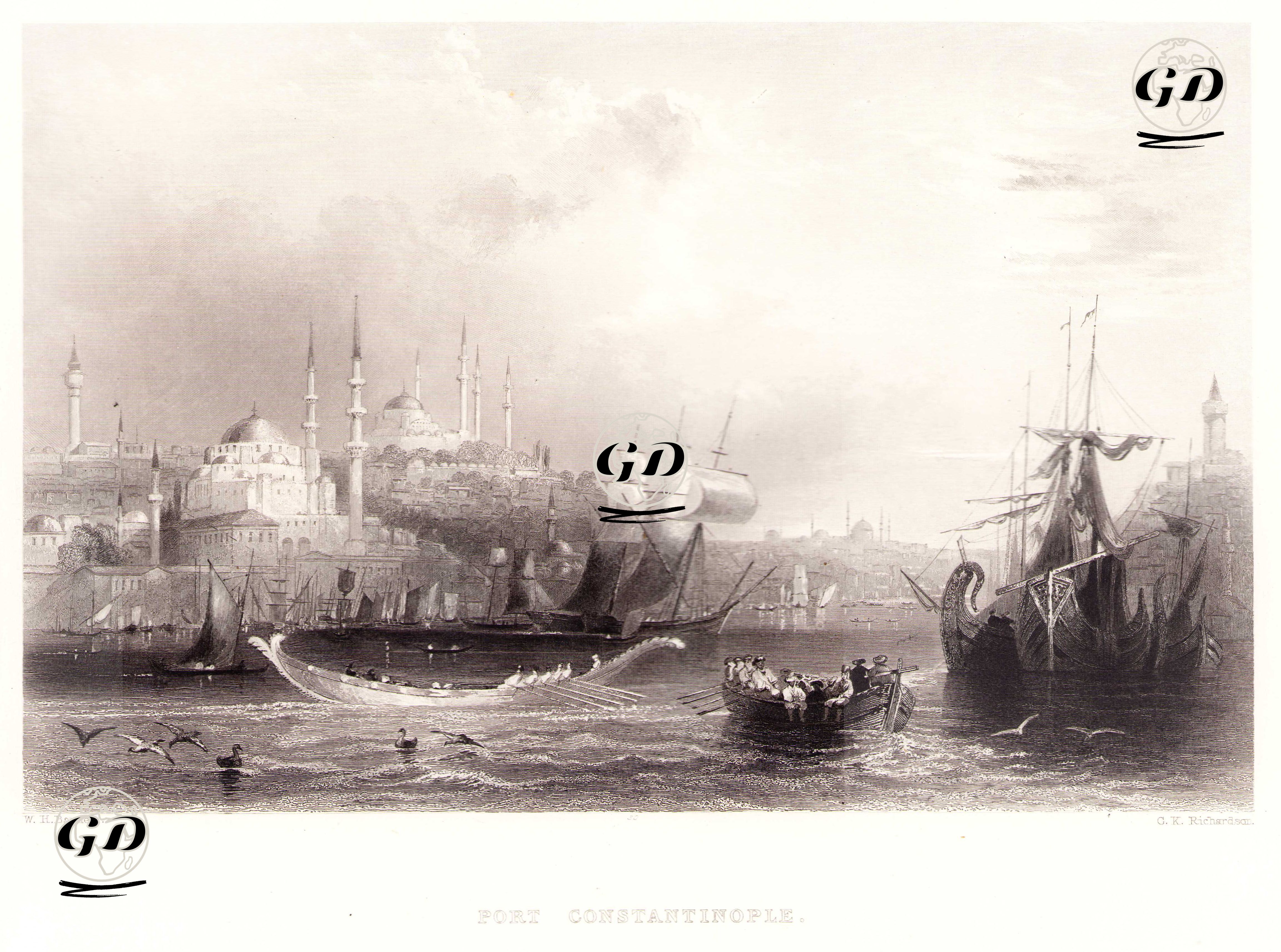 Port Constantinople - William Henry Bartlett (1809-1854) - 1854