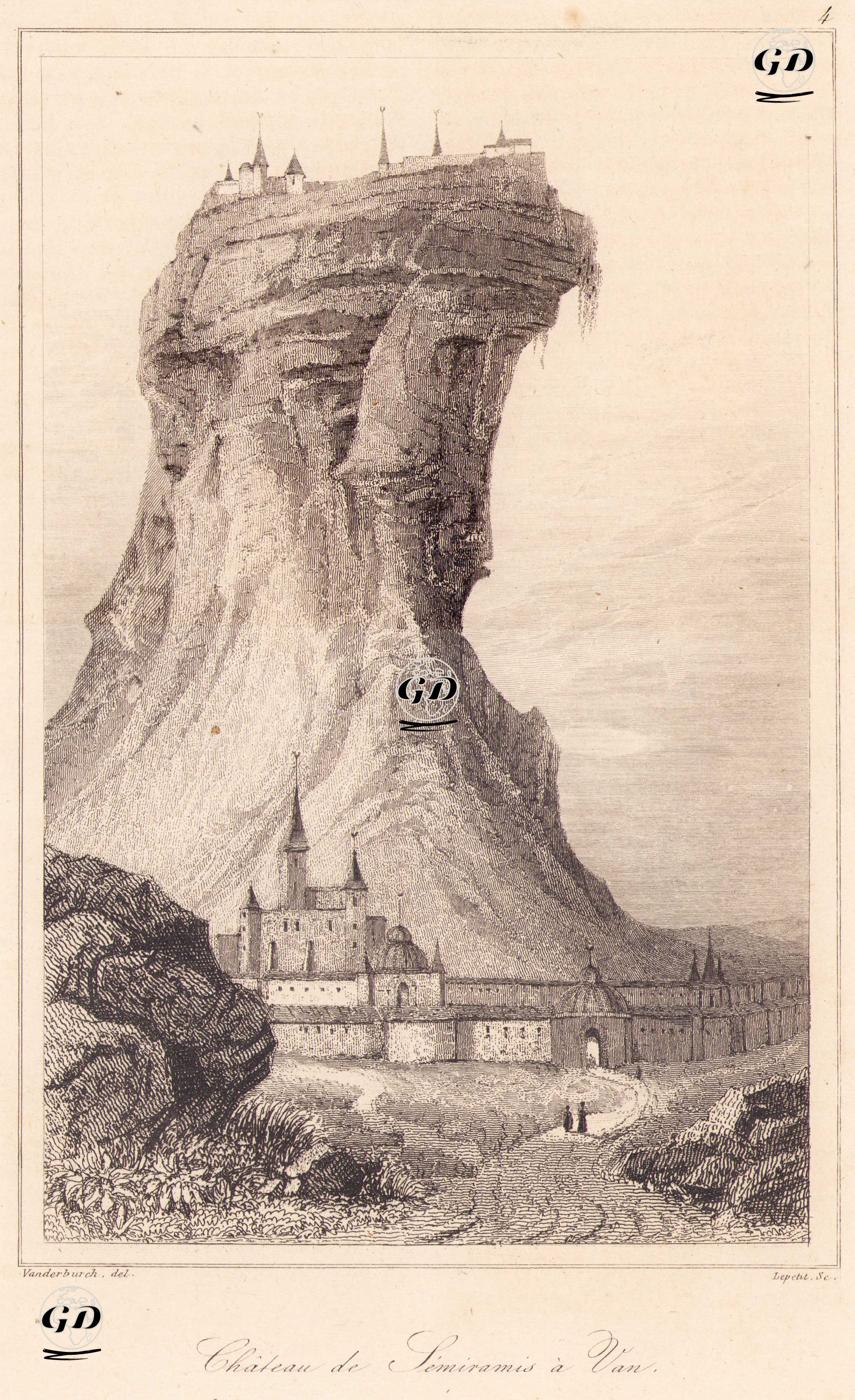 Van'da Semiramis (Van) Kalesi - Jacques Hippolyte Van Der Burch (1796-1854) - 1838