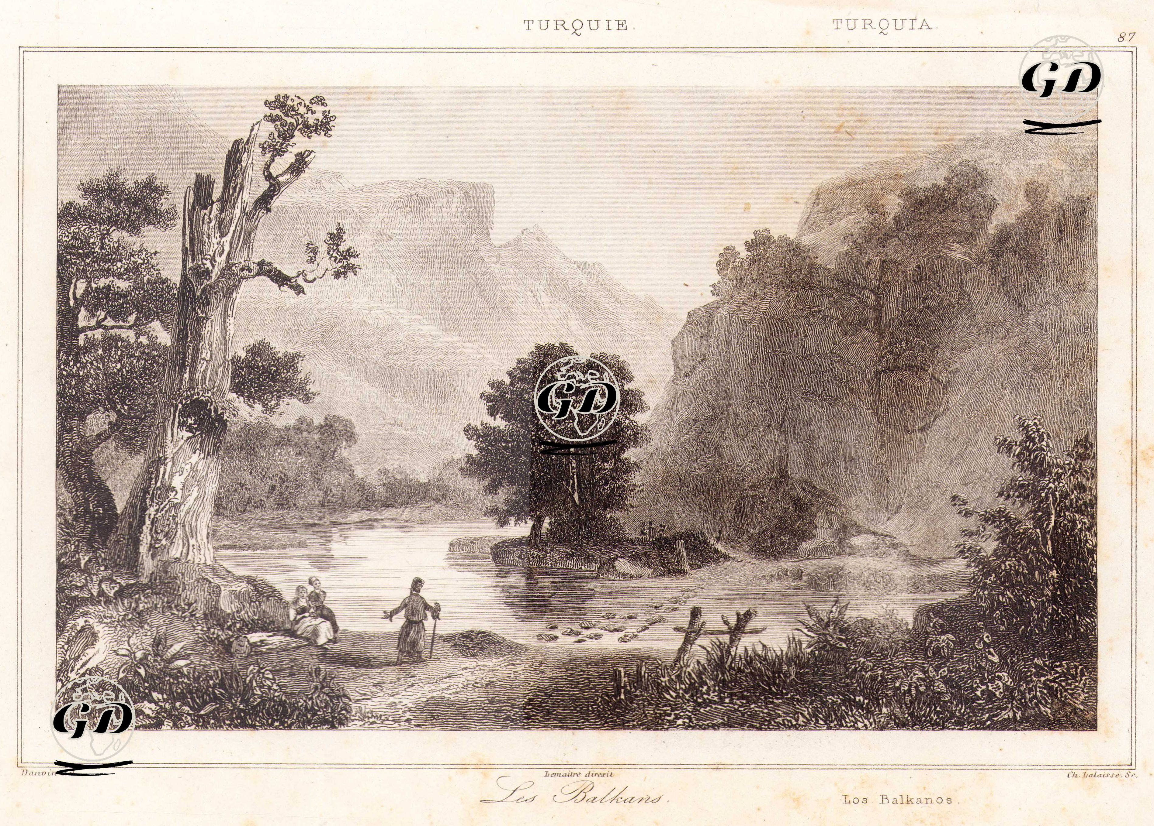 Balkanlar - Victor Felix Danvin (1802-1842) - 1847
