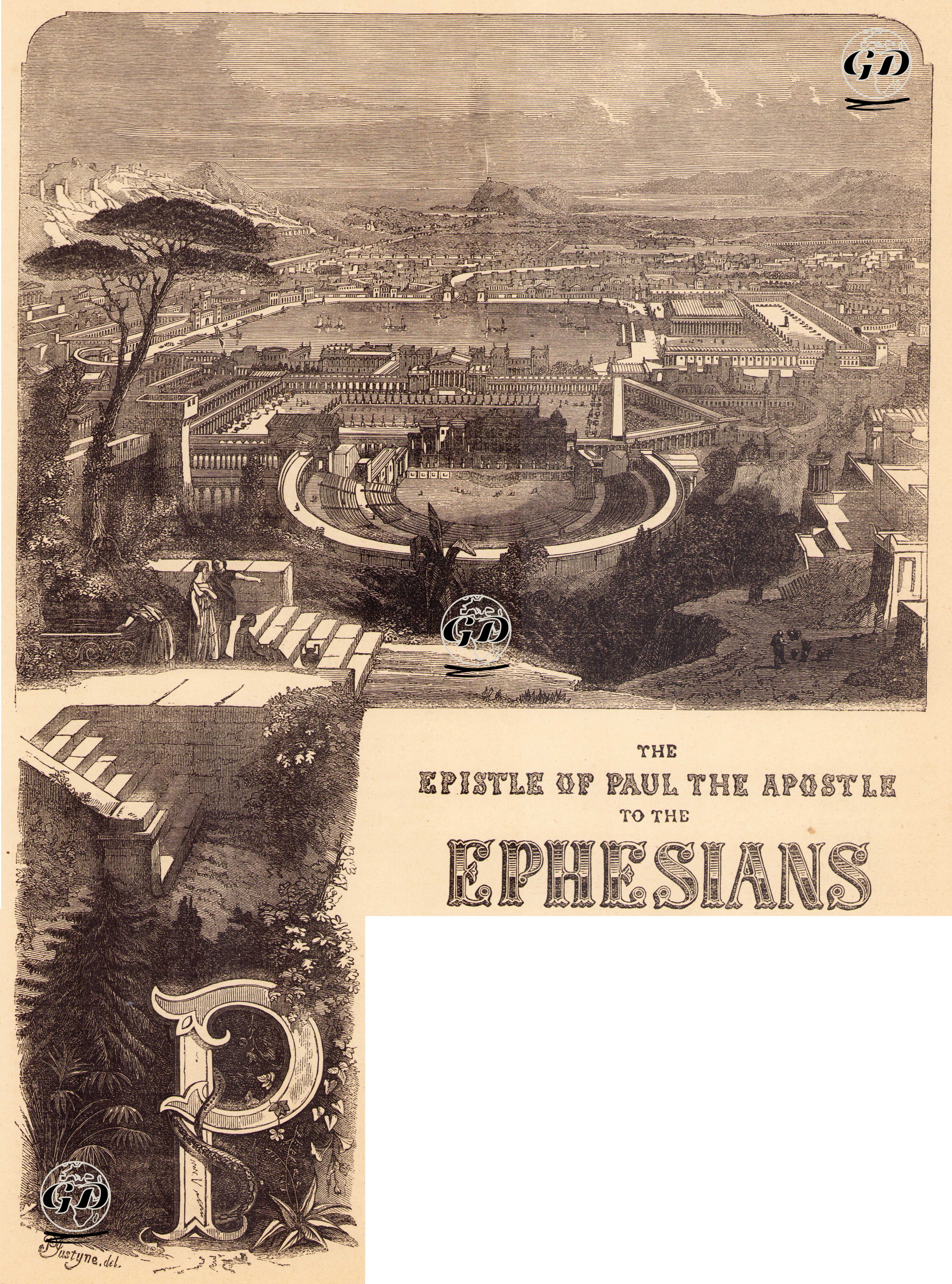 Efes Antik Şehri'nin Restore Edilmiş Hali -  - 1859