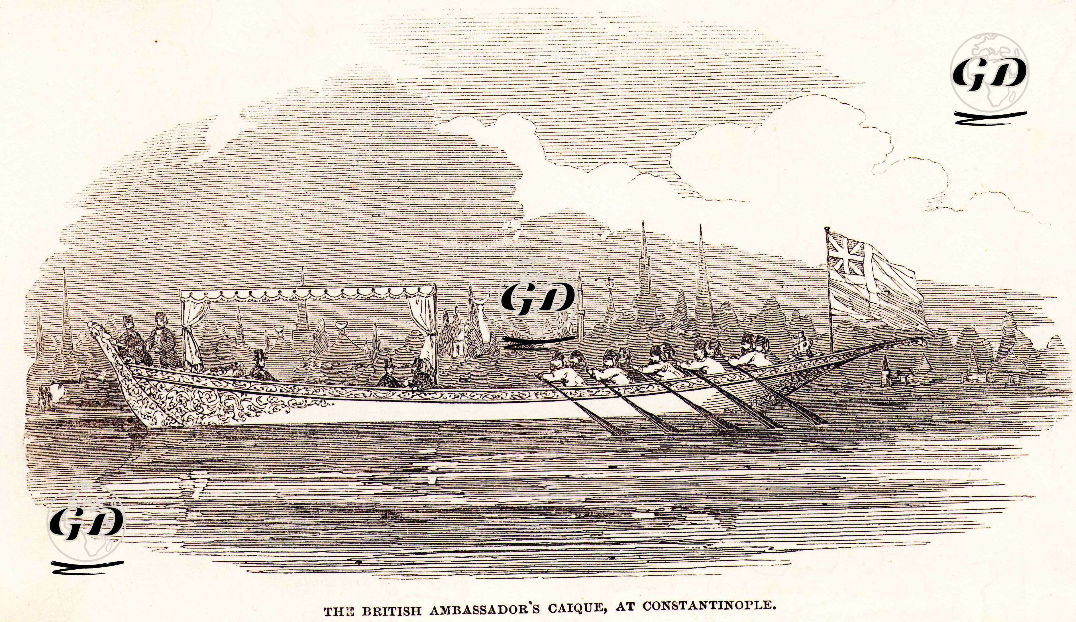 İstanbul'da İngiliz Büyükelçisinin Kayığı  -  - 1853