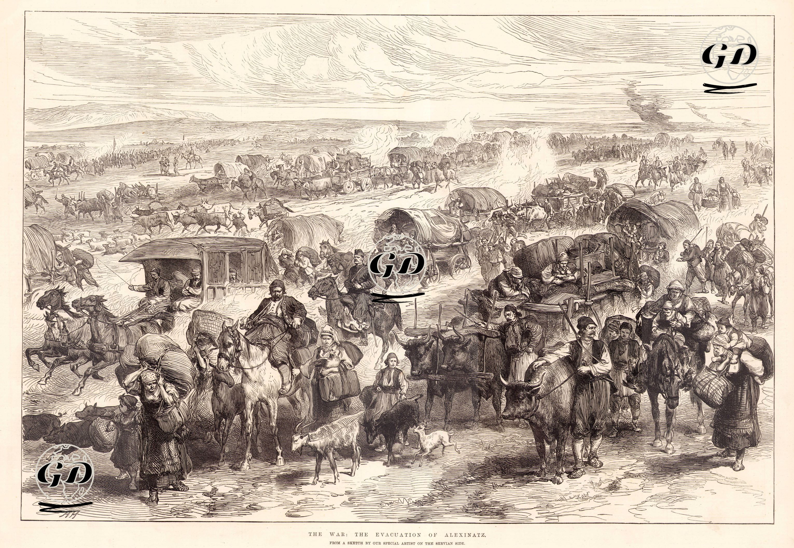 The War, The Evacuation Of Alexinatz  -  - 1876
