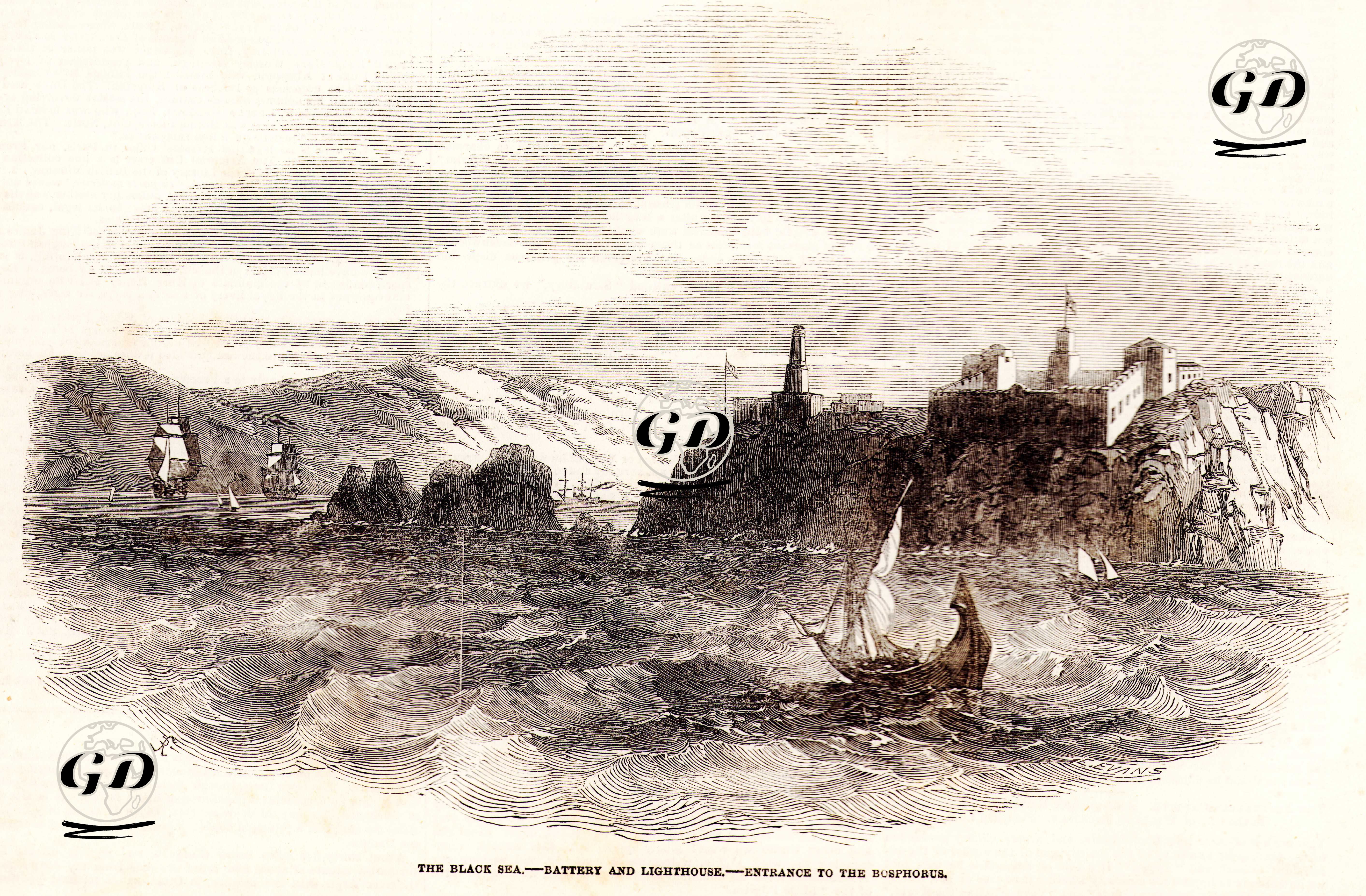 Karadenizden Boğaziiçine Giriş ve DenizFeneri  -  - 1853