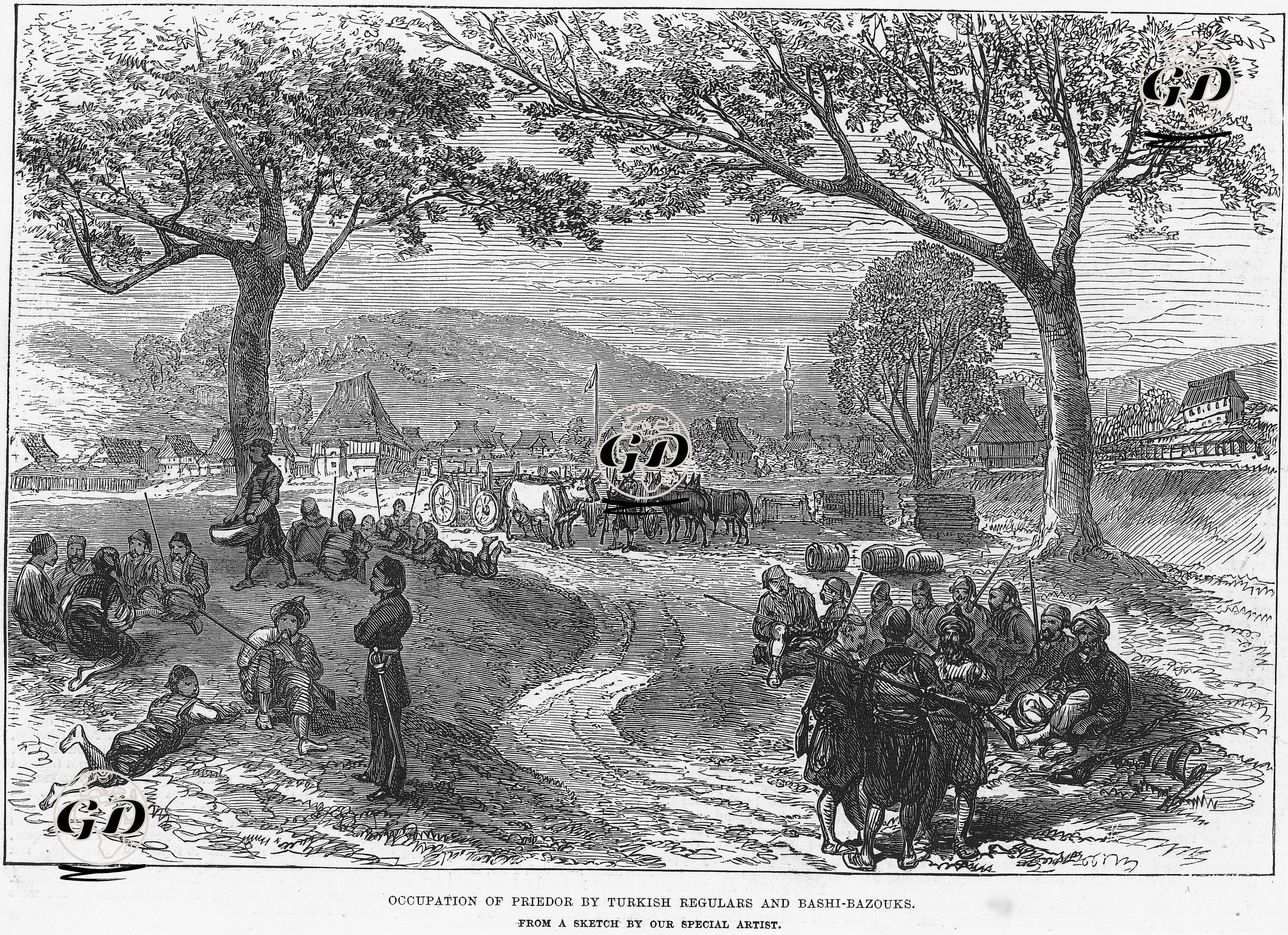 The War İn The Herzegovina-Occupation Of Preidor By Turkish Regulars And Bashi Bazouks  -  - 1875