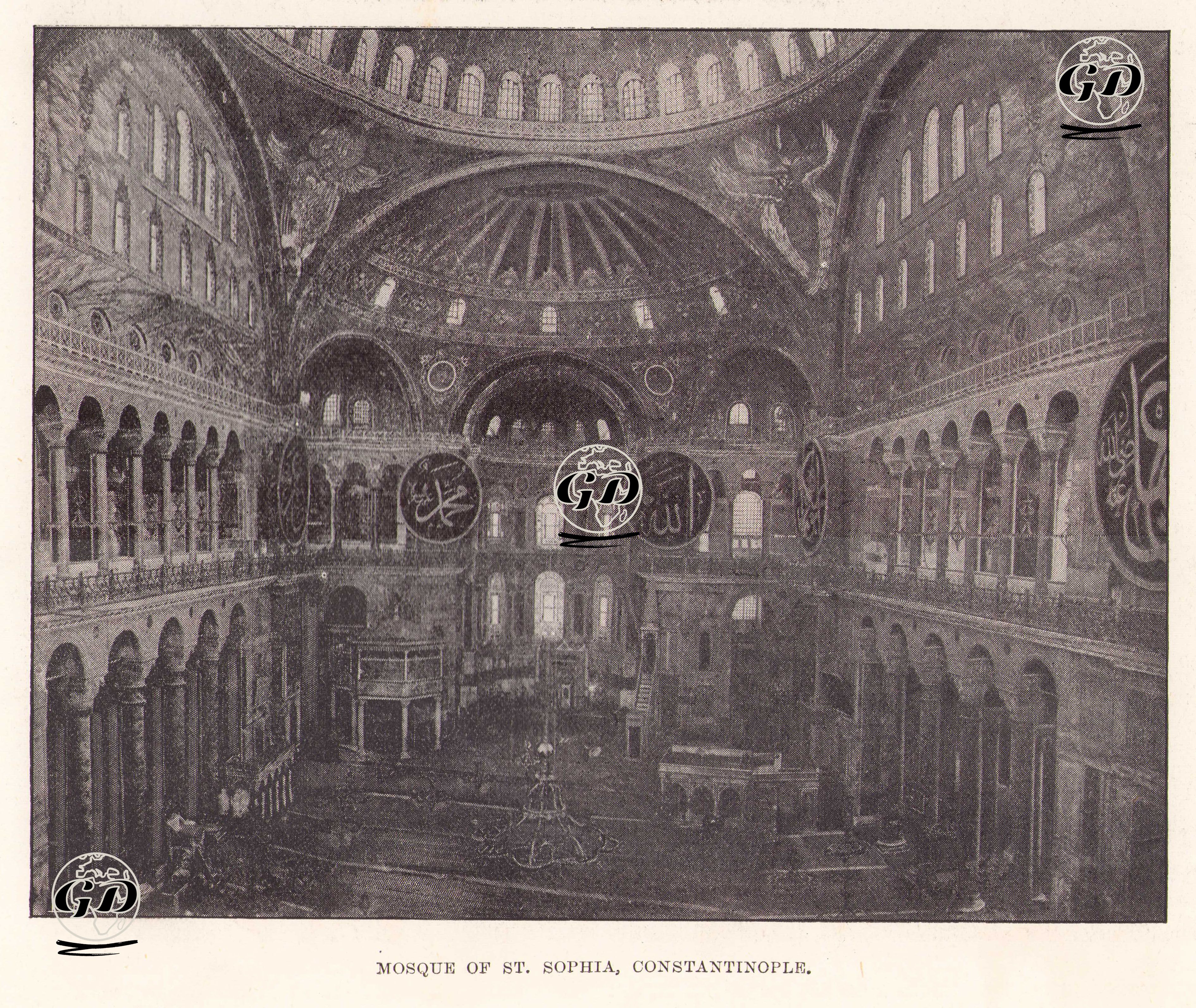 Ayasofya Caminin İçi -  - 1895