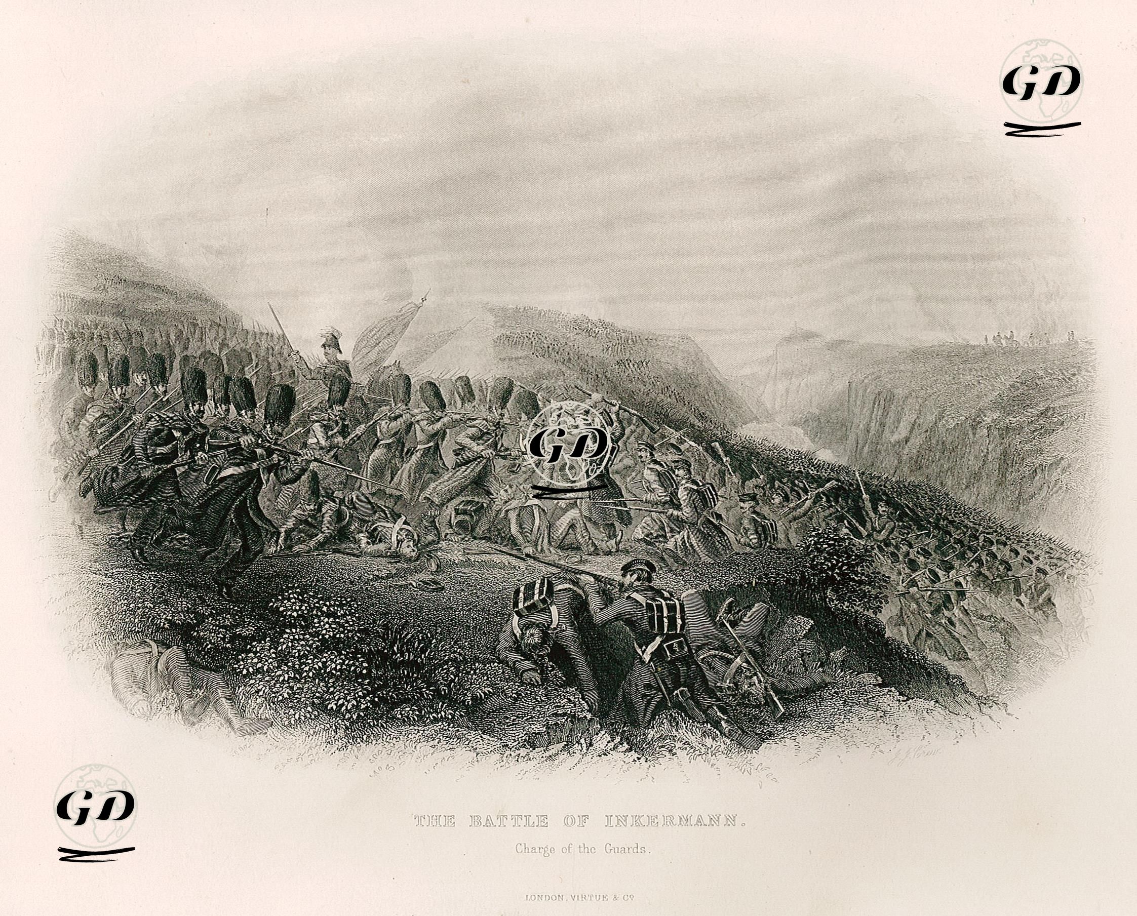 1853-1856 Osmanlı-Rus Savaşı (Kırım Savaşı) Sırasında 5 Kasım 1854 Tarihinde Gerçekleşen İnkerman Muharebesi, İngiliz Muhafız Alayı’nın Hücumu  -  - 1859