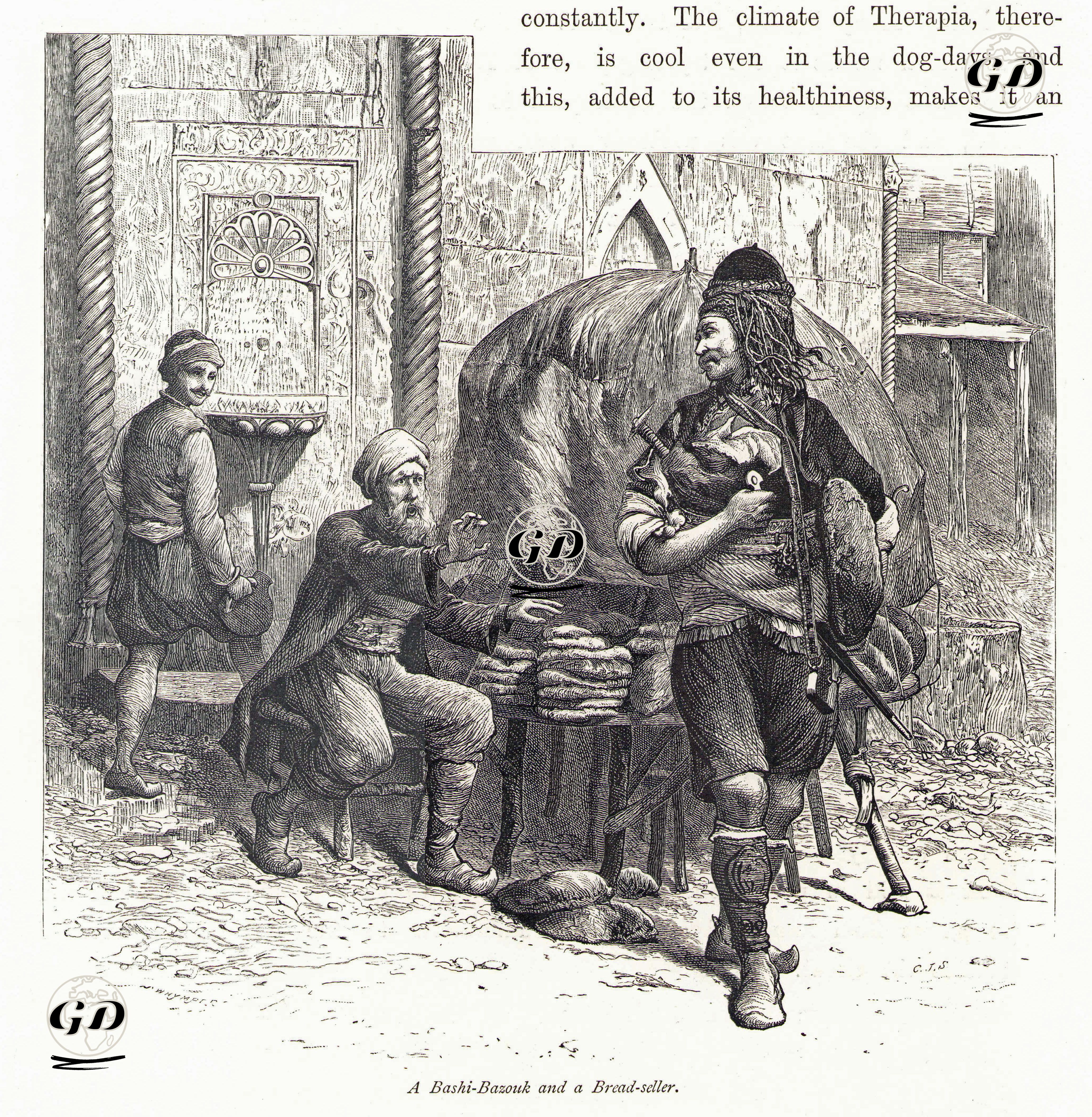 Başıbozuk ve Ekmek satıcısı -  - 1875