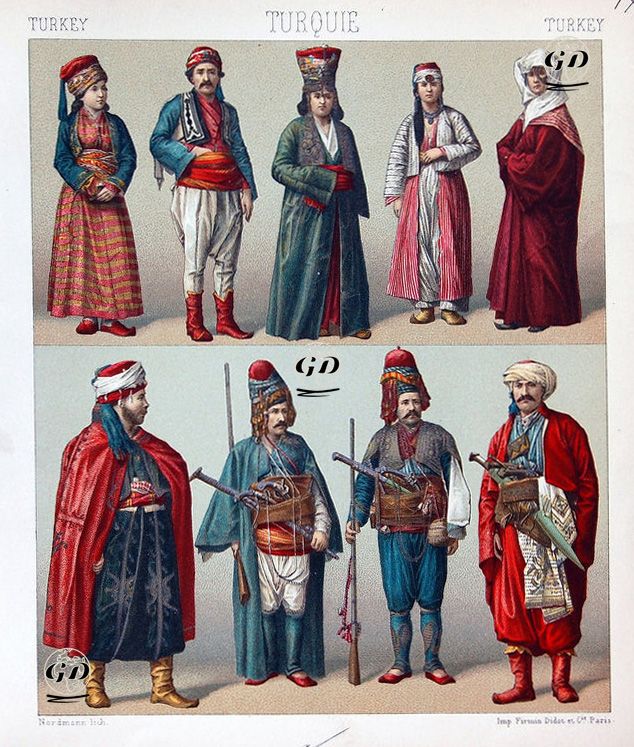Türk Kostümleri - F.G.Nordmann - 1878